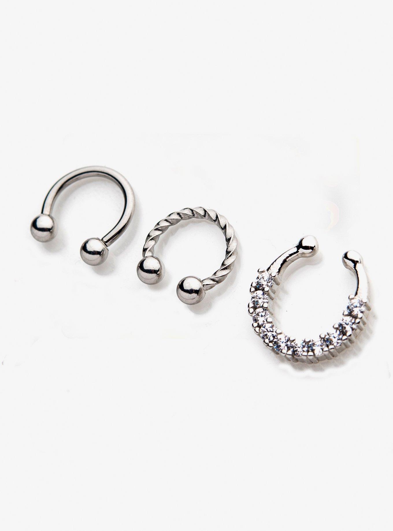 Steel Faux Septum 3 Pack, , alternate