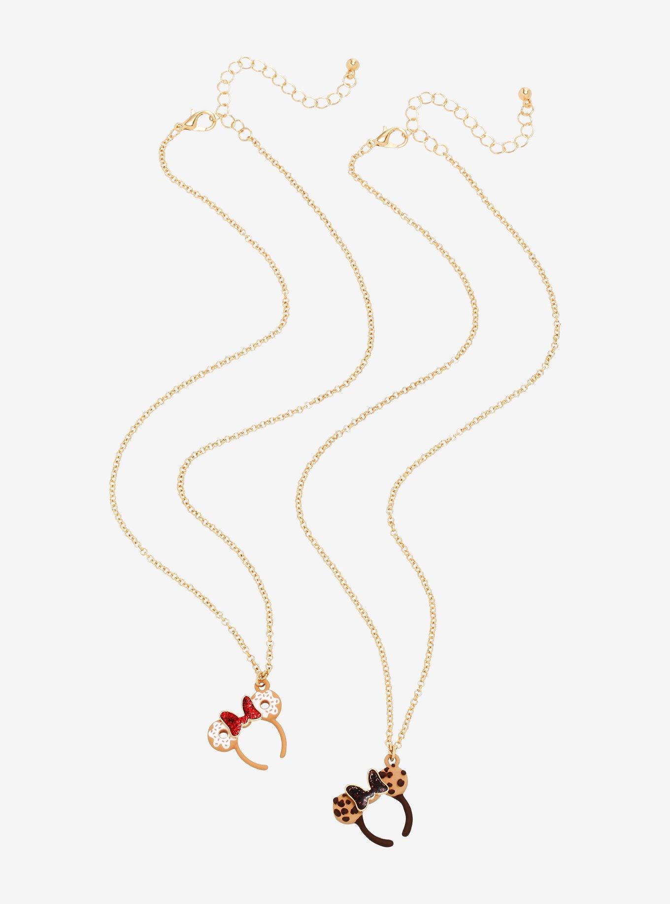 Disney Minnie Mouse Dessert Ear Headband Best Friend Necklace Set - BoxLunch Exclusive, , alternate