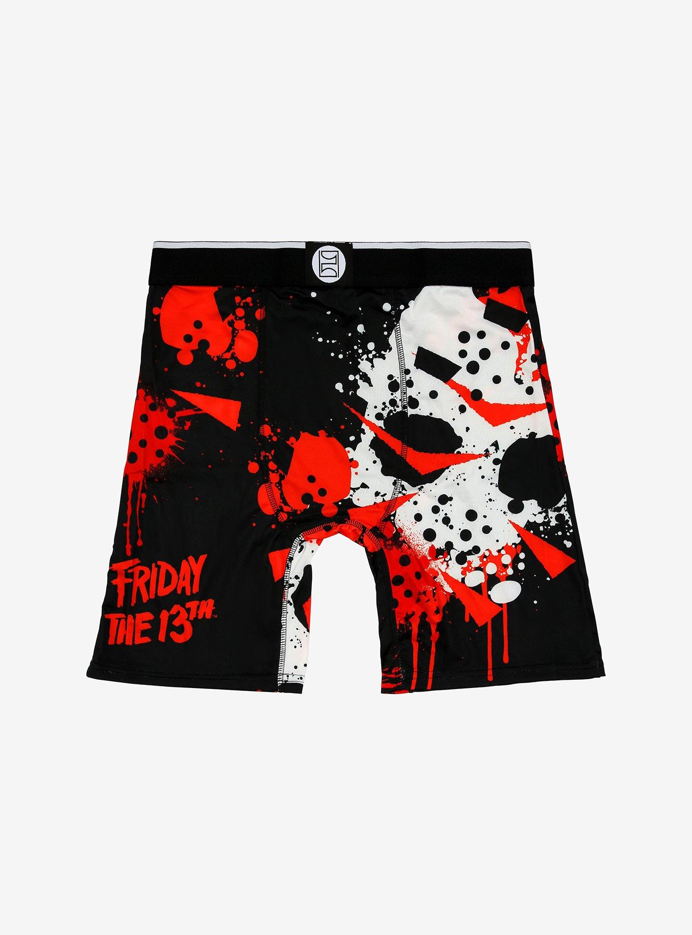 Friday The 13th Jason Mask Splatter Boxer Briefs, MULTI, alternate