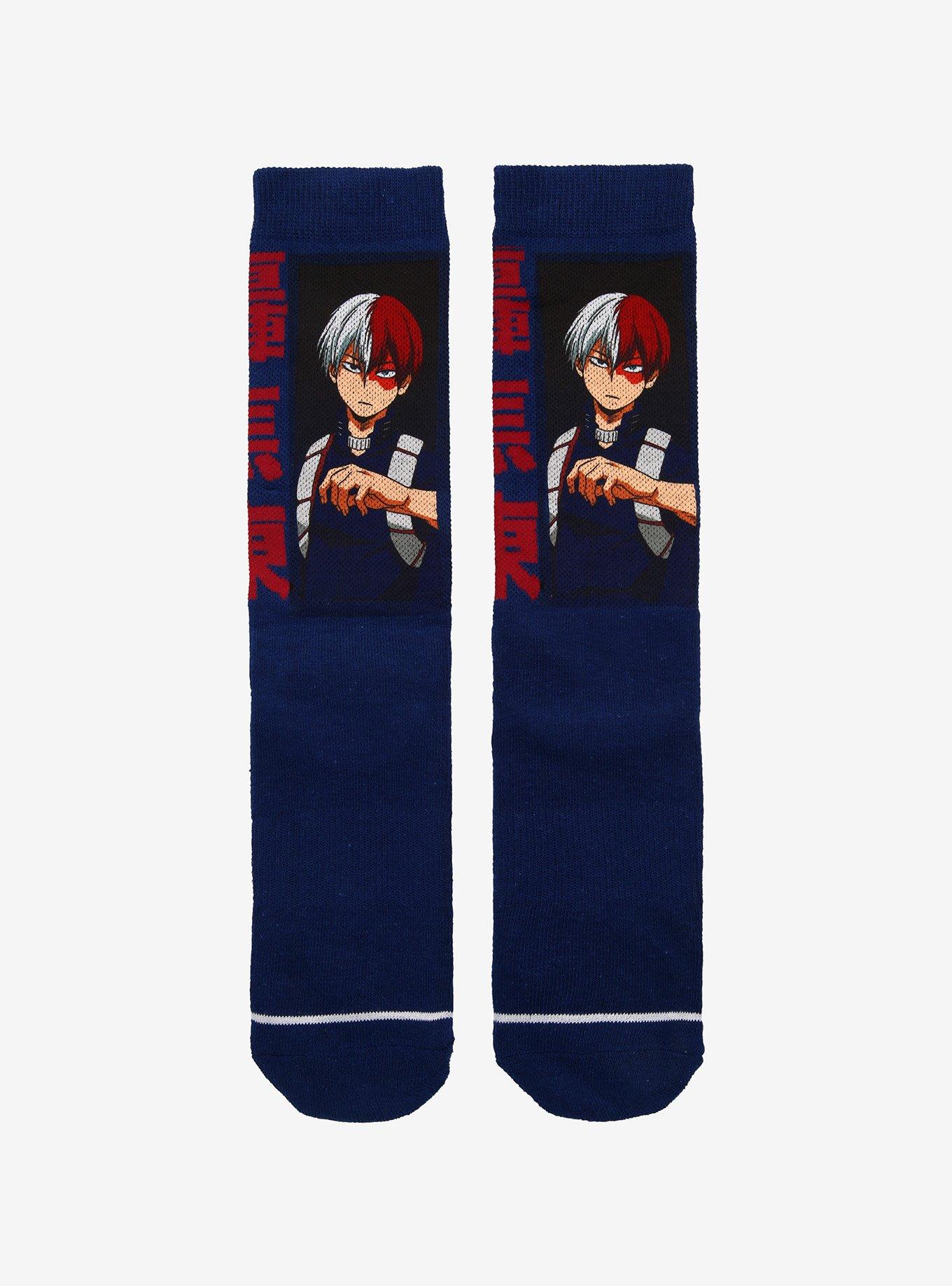 My Hero Academia Todoroki Panel Crew Socks, , alternate