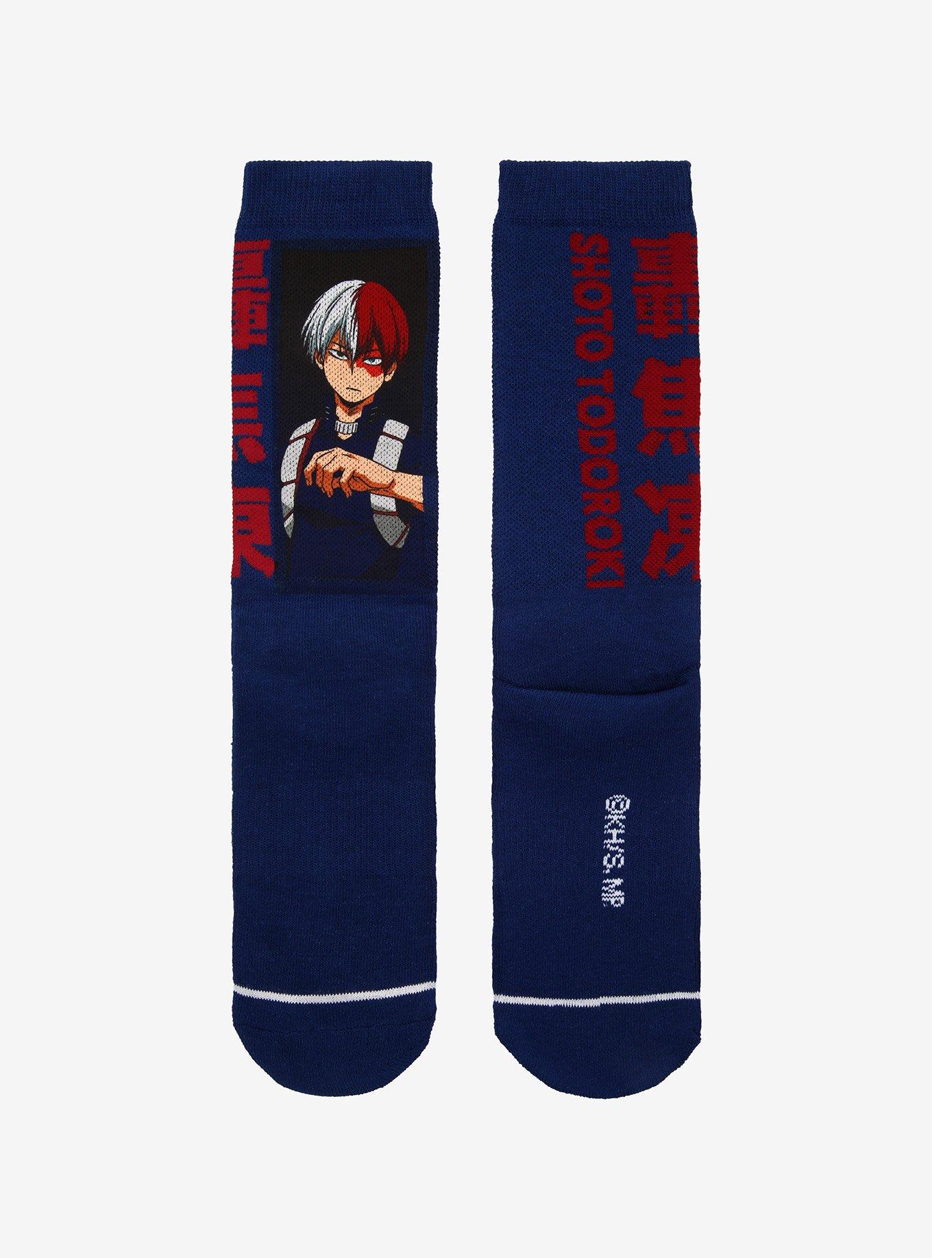 My Hero Academia Todoroki Panel Crew Socks, , alternate