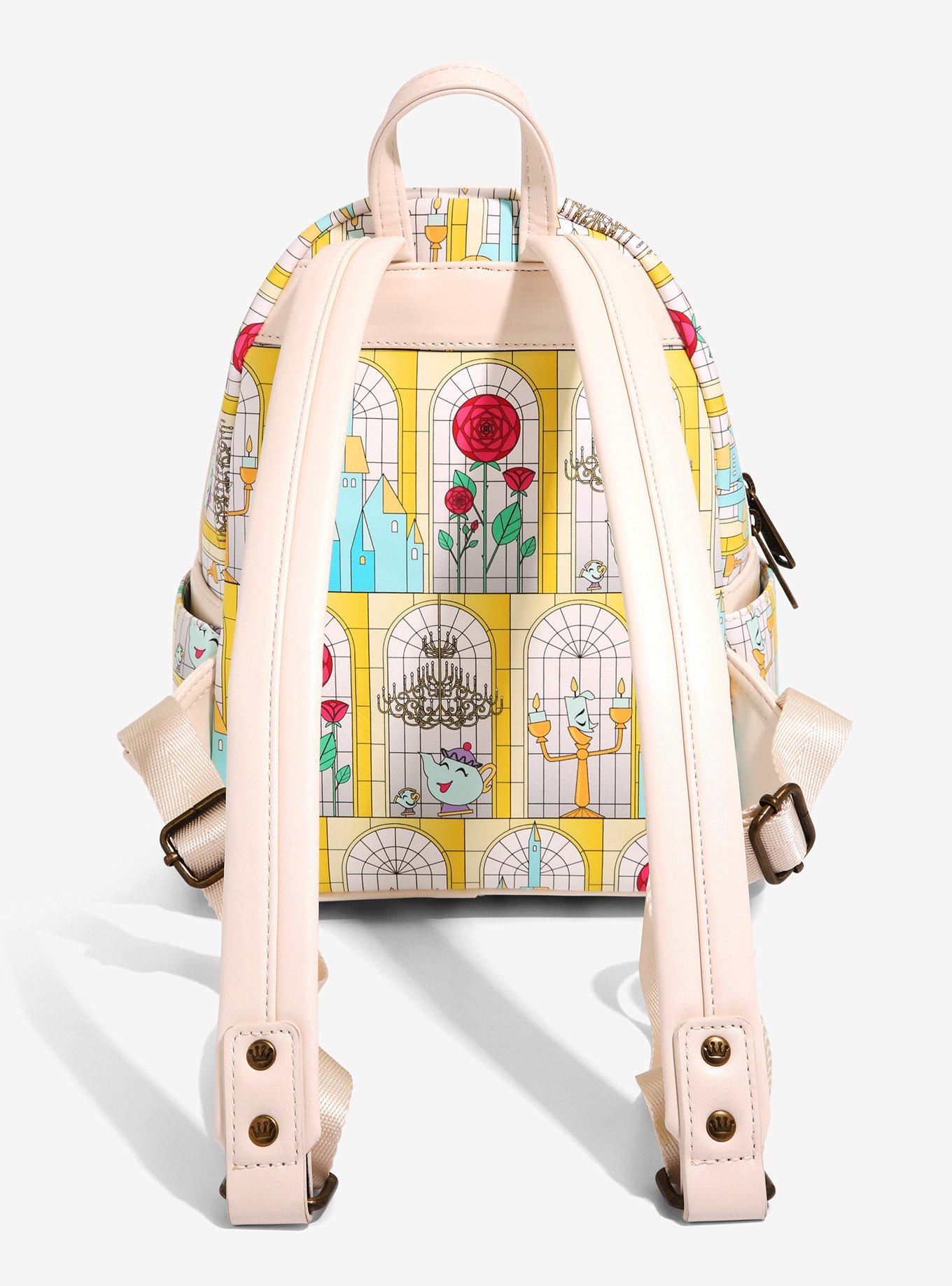 Loungefly Beauty and The Beast Stained-Glass Window Mini Backpack