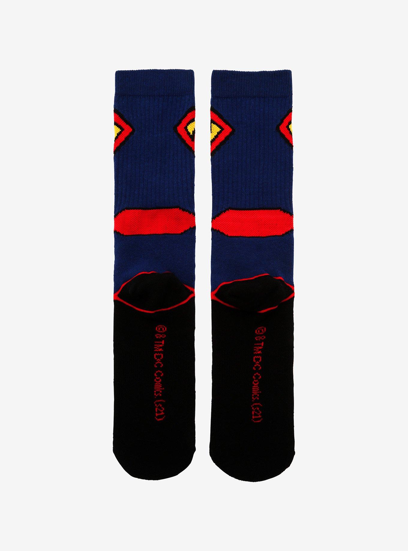 DC Comics Superman Suit Crew Socks, , alternate