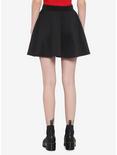 Black Lace-Up Skater Skirt, BLACK, alternate