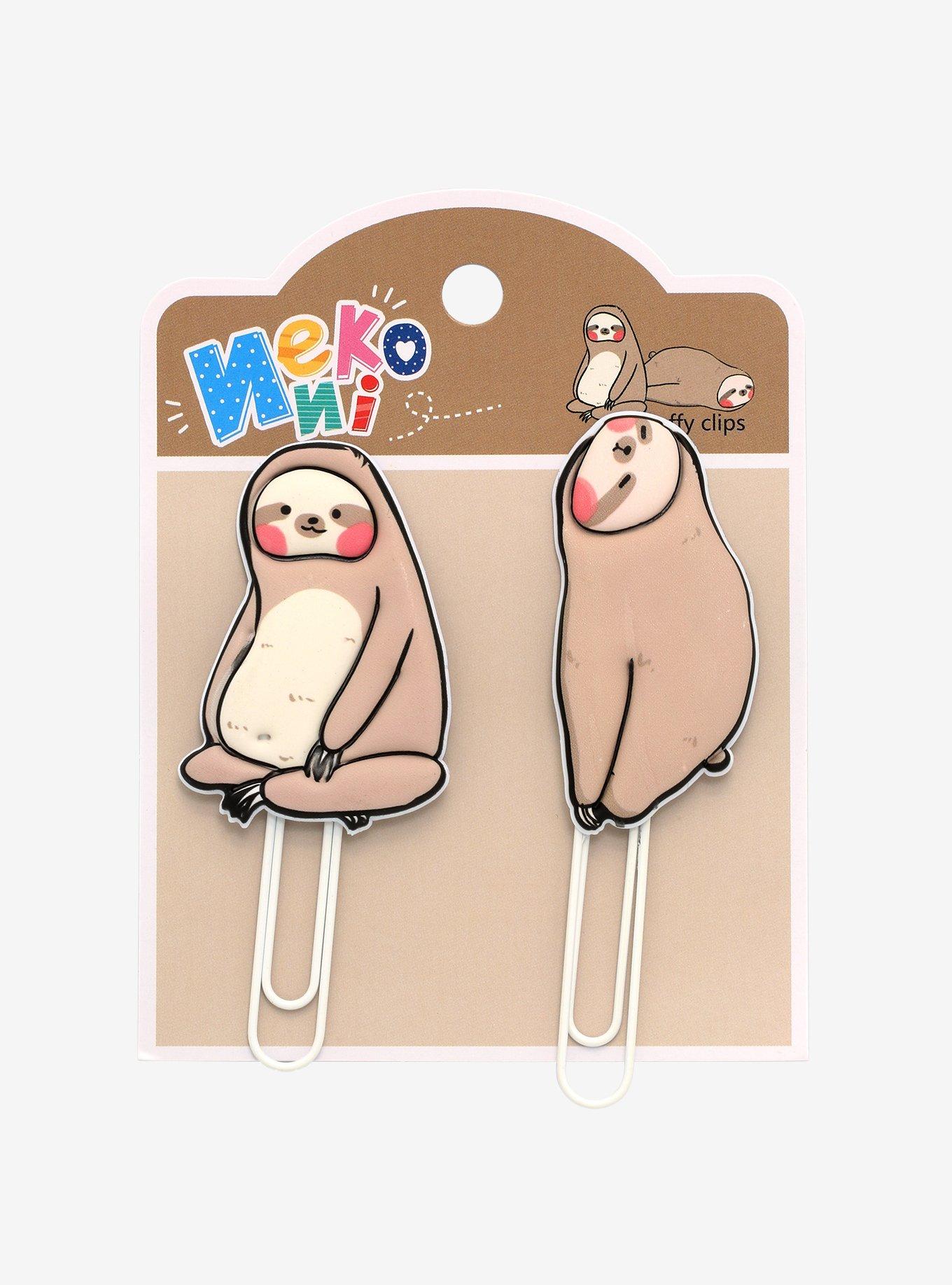 Sloth Puffy Paper Clip Set, , alternate