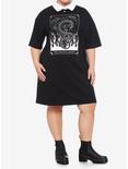 Dragon Tarot Collar Oversized T-Shirt Dress Plus Size, BLACK, alternate