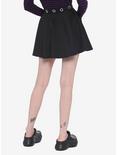 Black Grommet O-Ring Skater Skirt, BLACK, alternate
