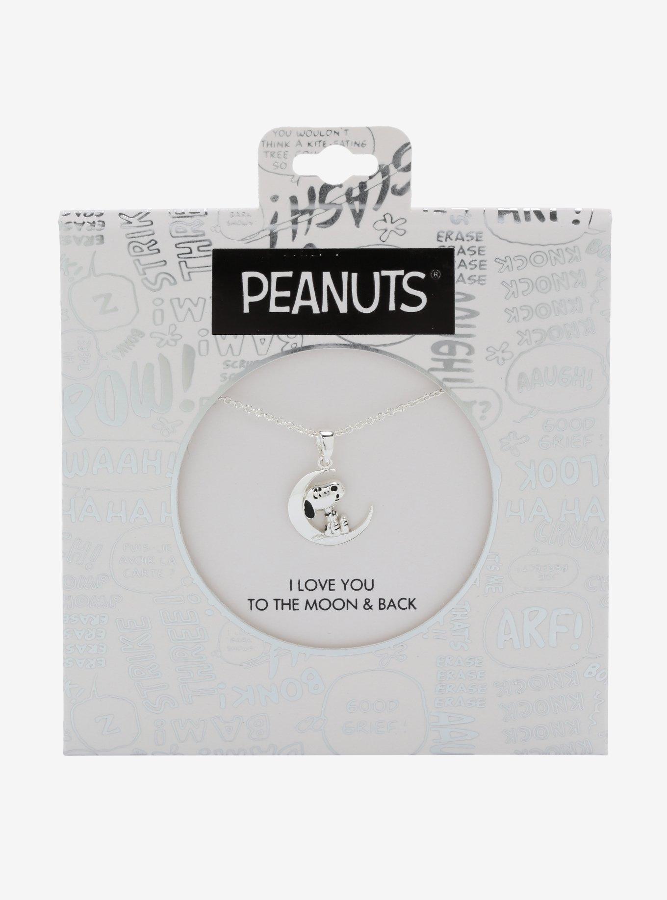 Peanuts Snoopy on Moon Dainty Chain Neclace, , alternate