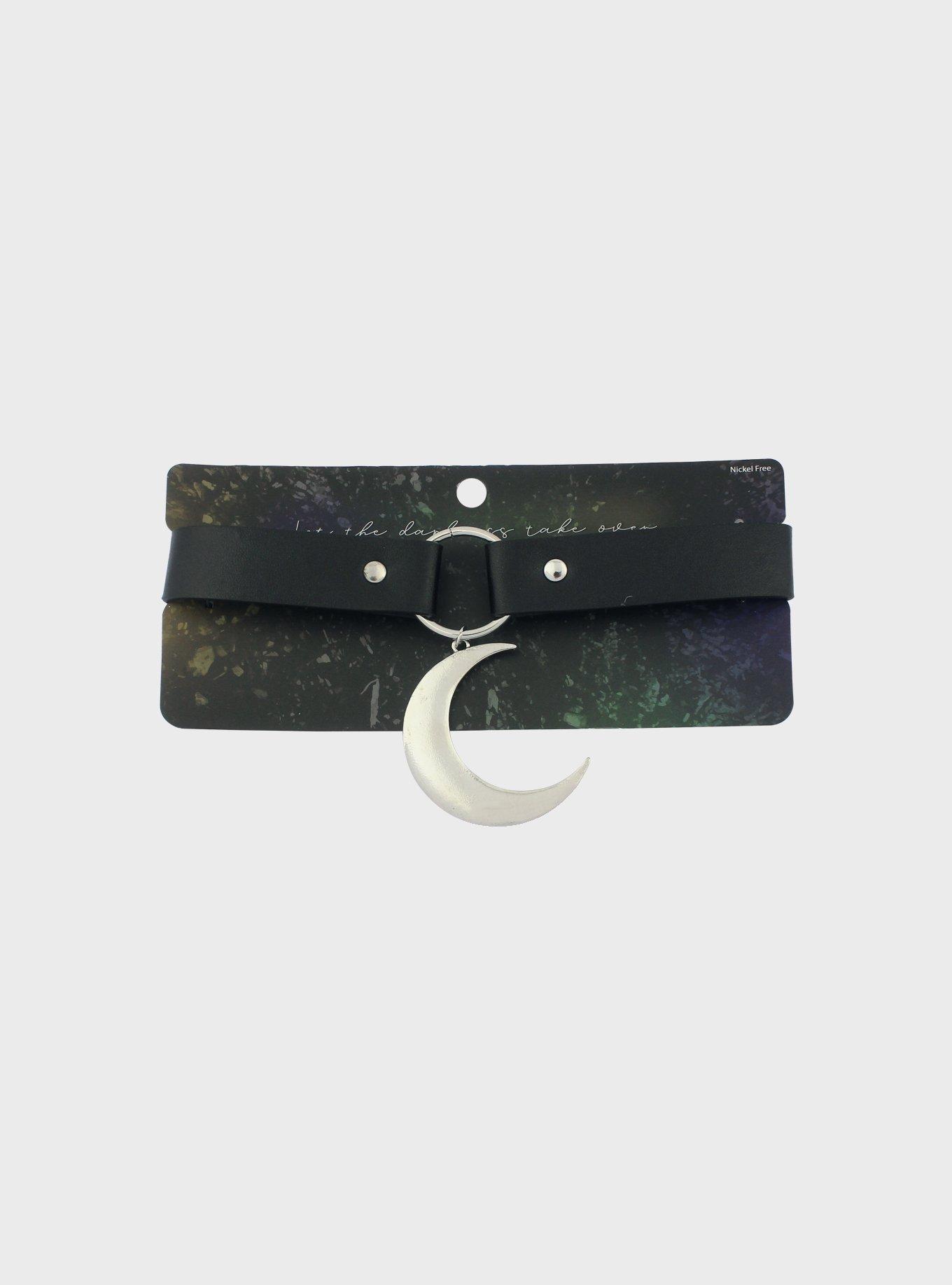 Black O-Ring Moon Choker, , alternate