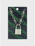 Padlock Barbed Wire Necklace, , alternate