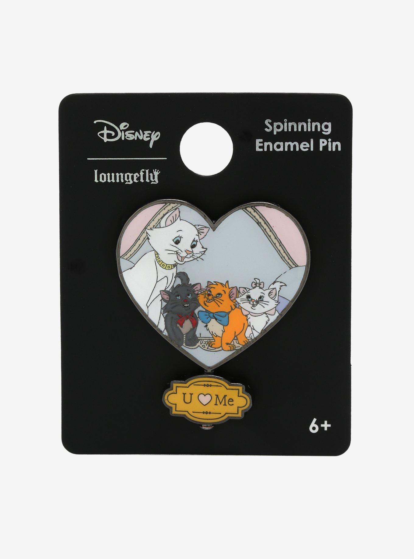 Loungefly Disney The Aristocats I Love You Spinner Enamel Pin - BoxLunch Exclusive, , alternate