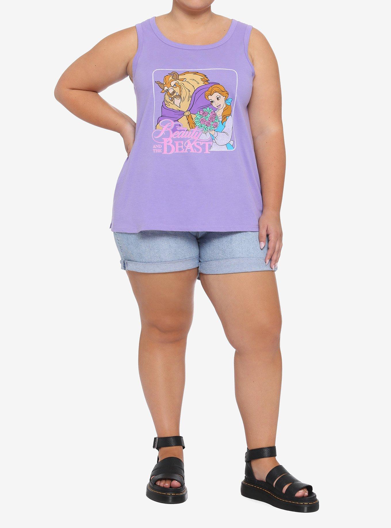 Disney Beauty And The Beast Book Cover Girls Tank Top Plus Size, MULTI, alternate