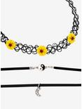 Sunflower Yin-Yang Moon Choker Set, , alternate