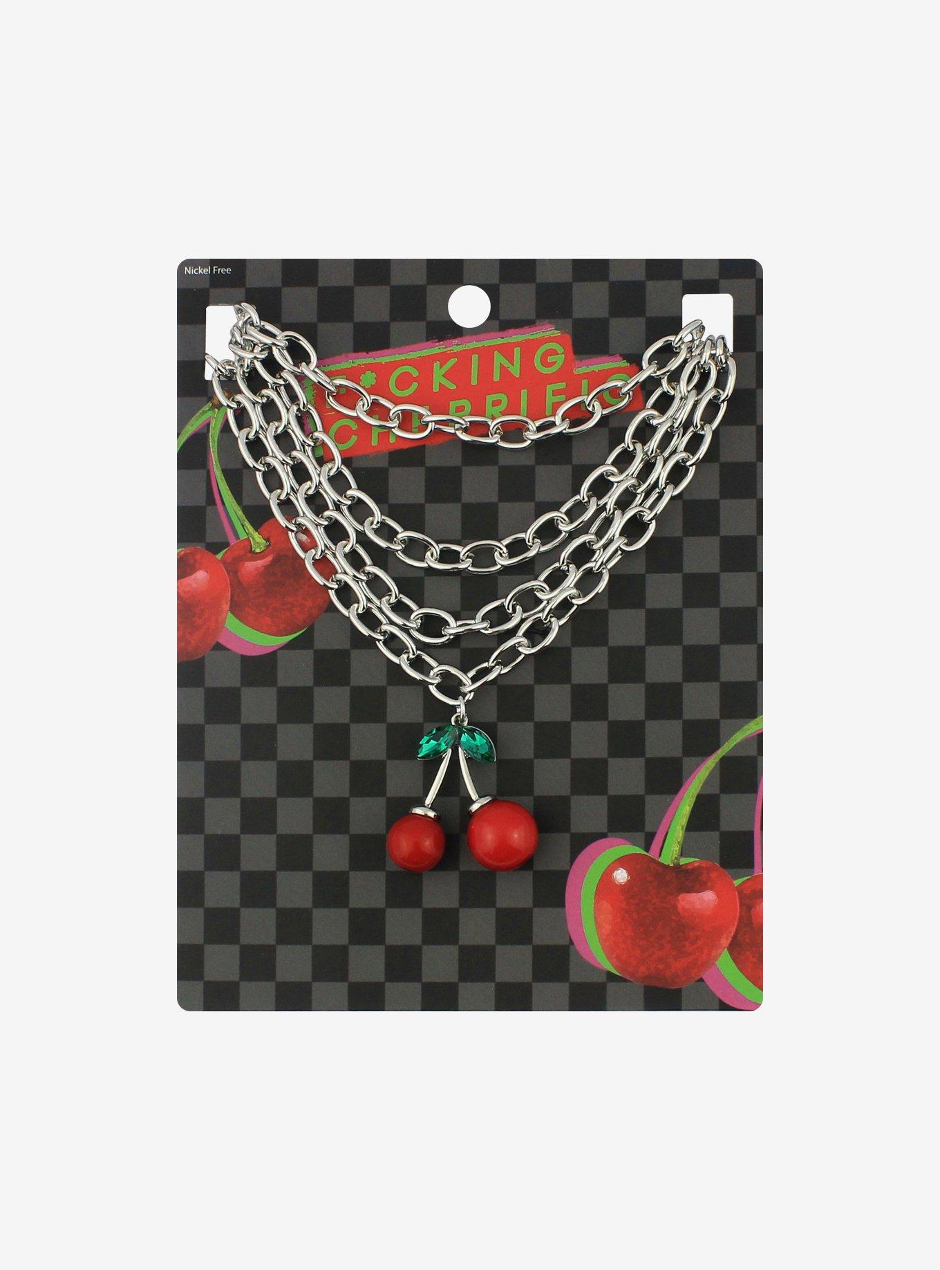Layered Chain Cherry Choker, , alternate