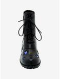 Holographic Moon & Star Cutout Combat Boots, MULTI, alternate
