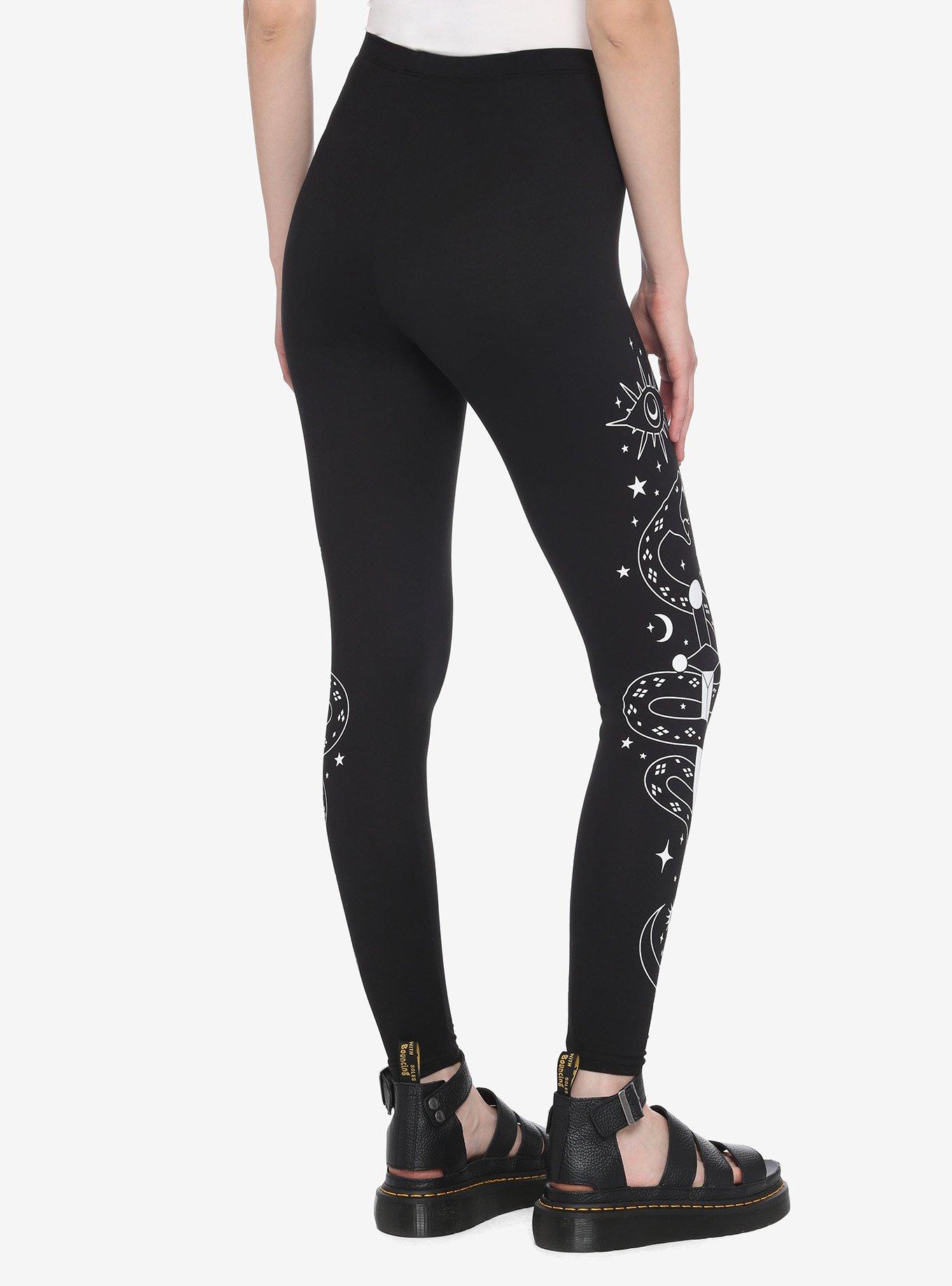 Snake Dagger Celestial Leggings, BLACK, alternate