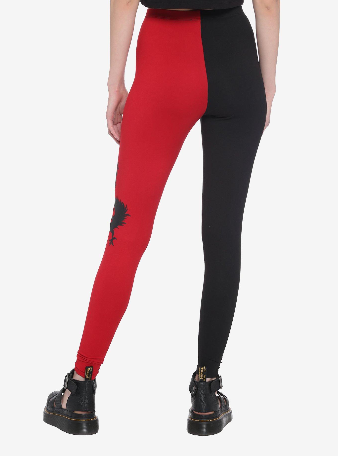 Dragon Red & Black Split Leggings, MULTI, alternate