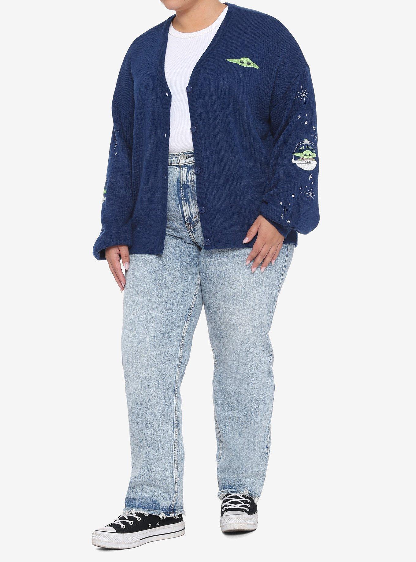Her Universe Star Wars The Mandalorian The Child & Stars Cardigan Plus Size, MULTI, alternate