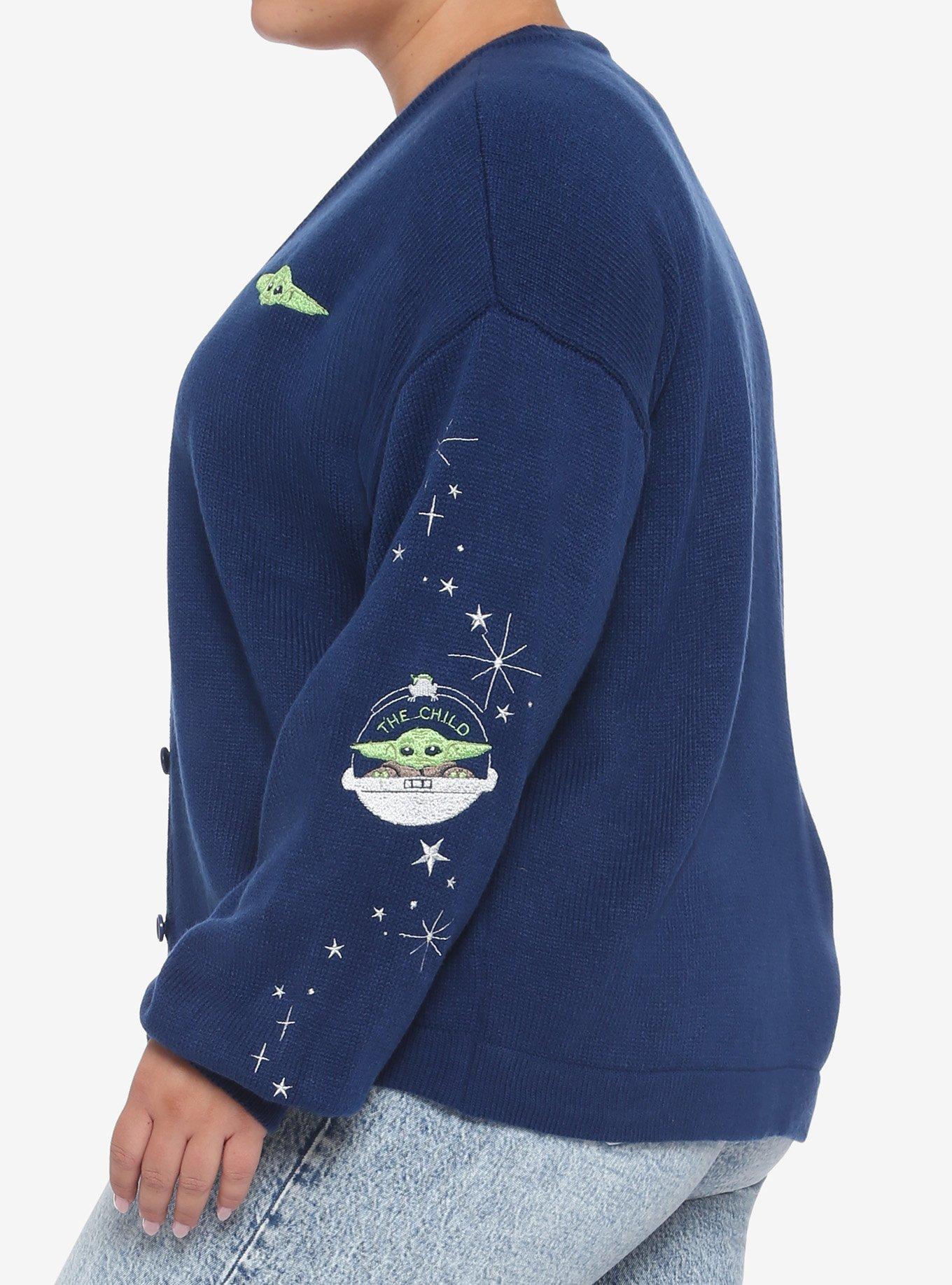 Her Universe Star Wars The Mandalorian The Child & Stars Cardigan Plus Size, MULTI, alternate