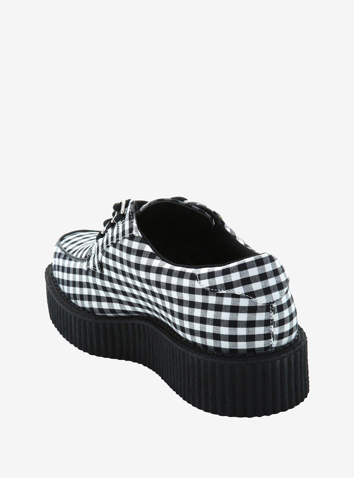Anarchic By T.U.K. Black & White Gingham Vegan Creeper, MULTI, alternate