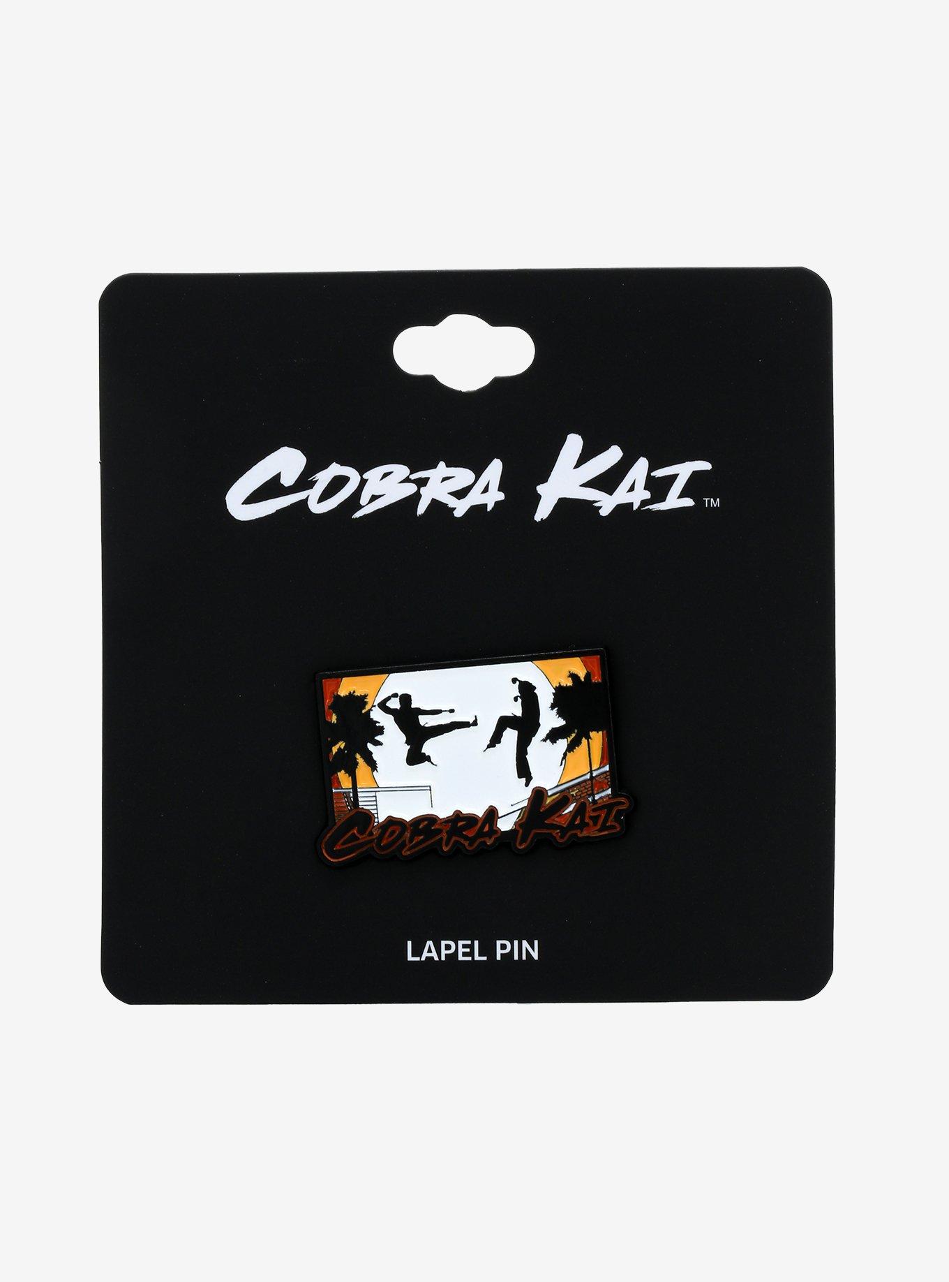 Cobra Kai Fighting Silhouette Enamel Pin, , alternate