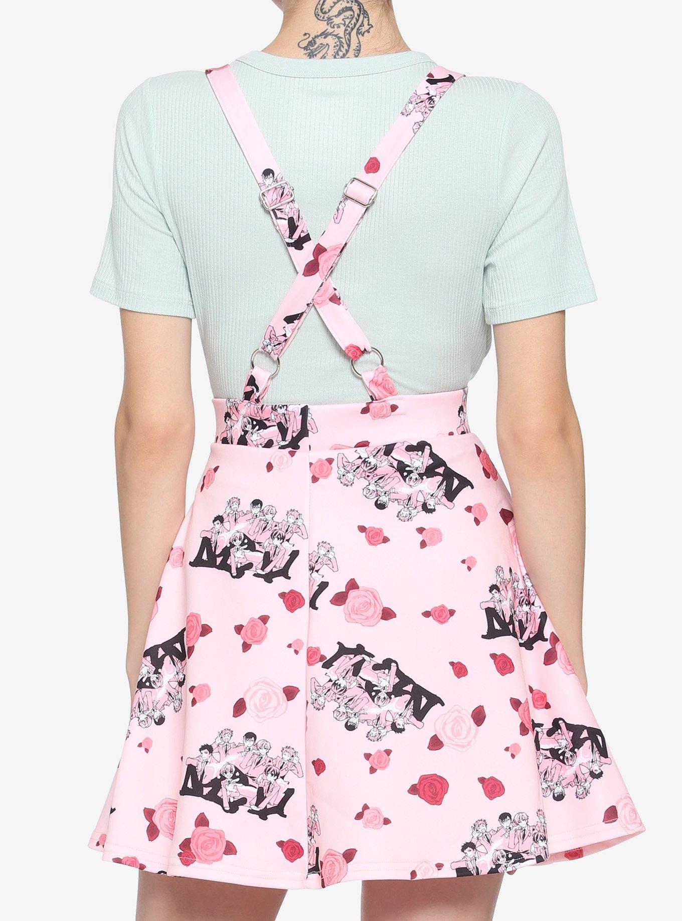 Ouran High School Host Club Roses Suspender Skirt, PINK, alternate