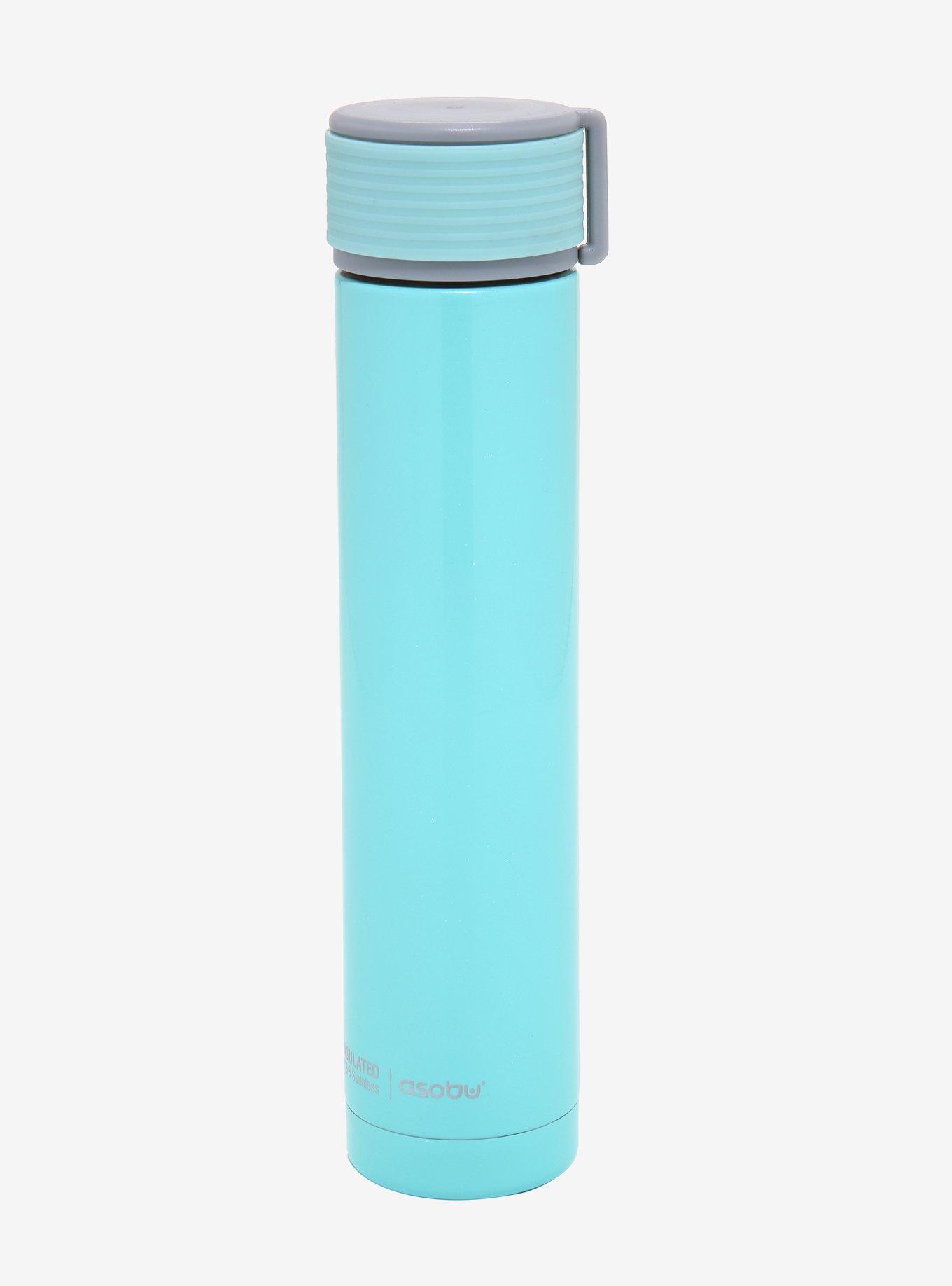 Asobu Skinny Mini Teal Water Bottle, , alternate