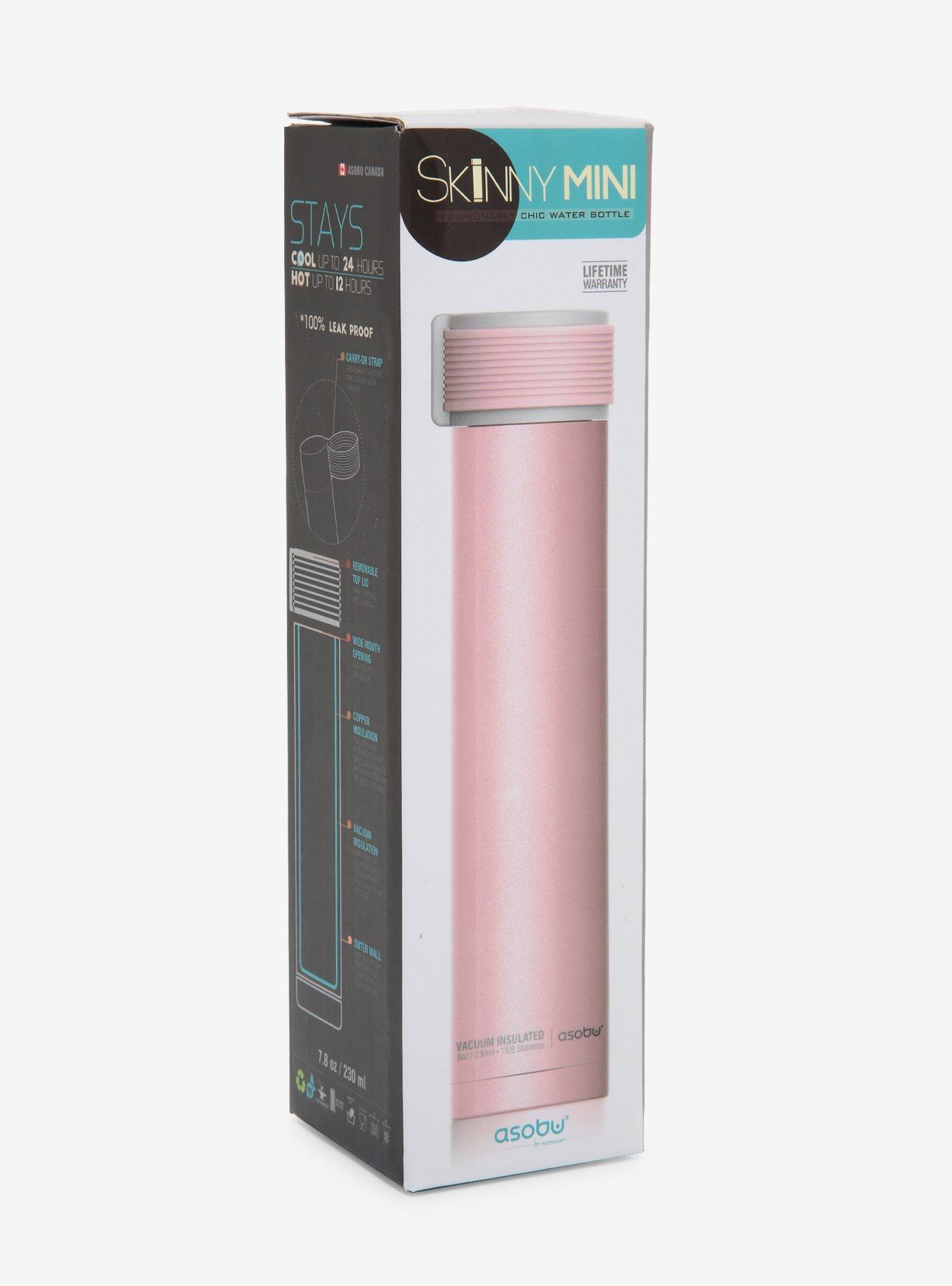 Asobu Skinny Mini Pink Water Bottle, , alternate