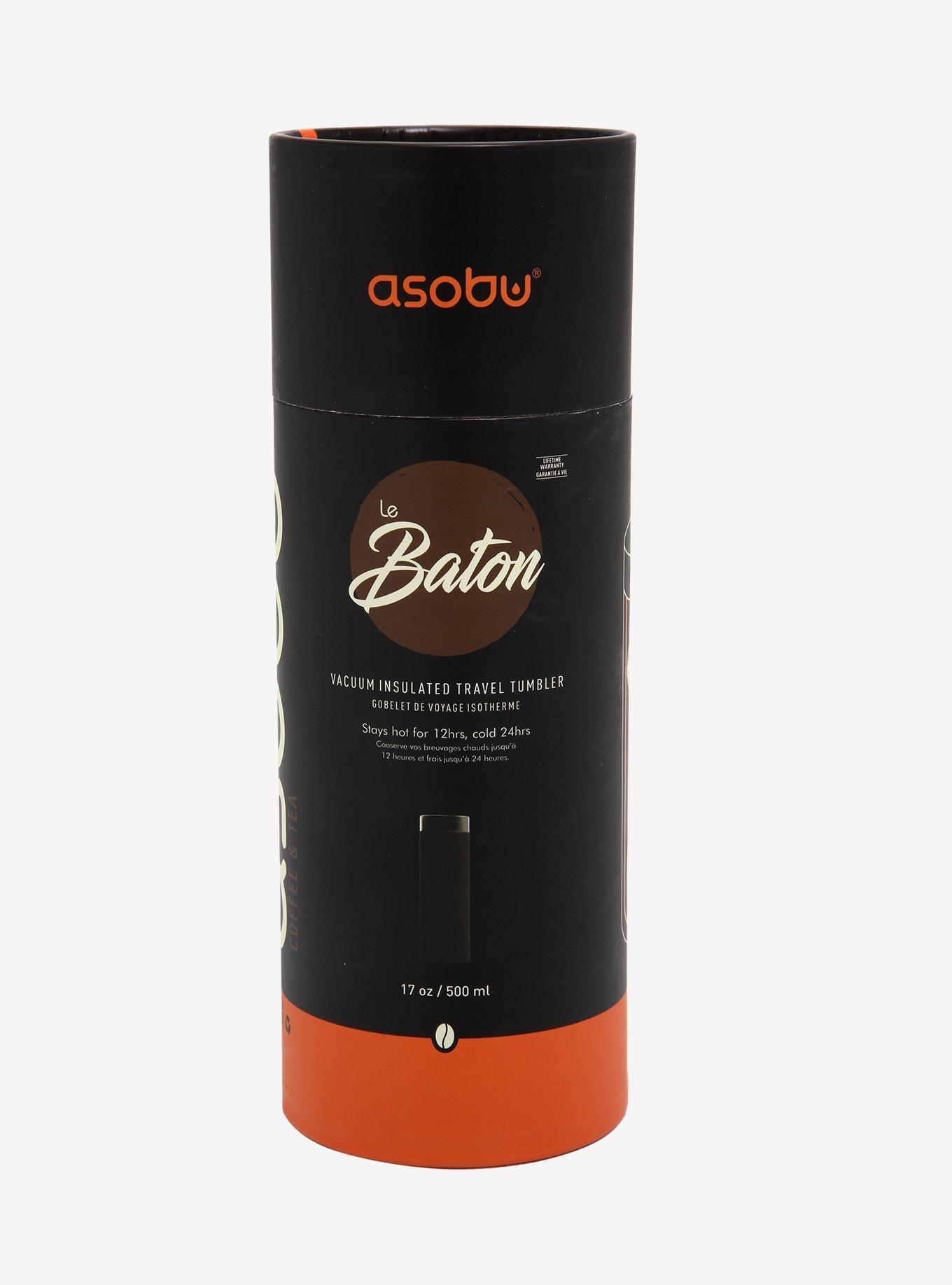 ASOBU Black & Silver Steel Water Bottle, , alternate