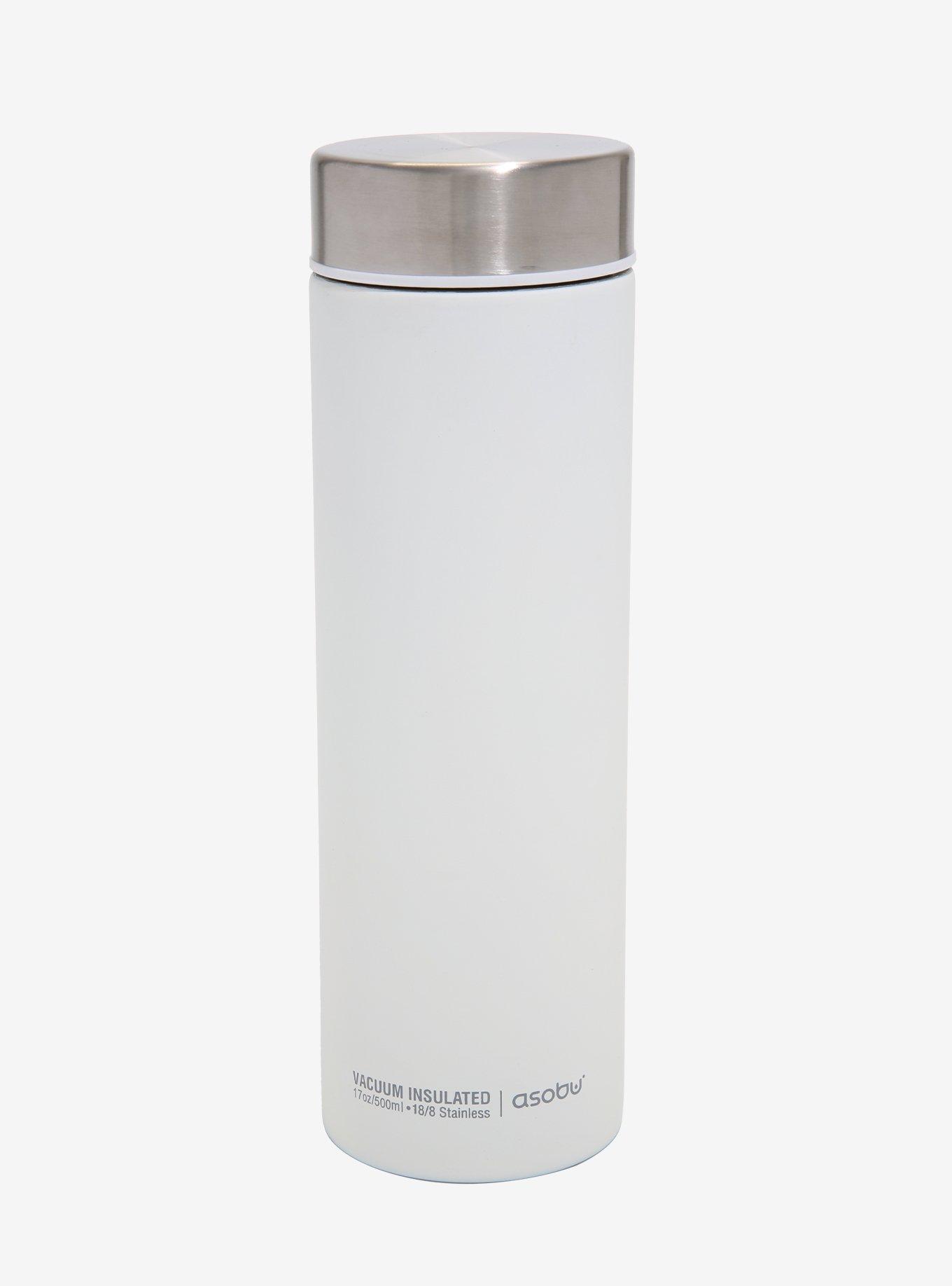 ASOBU White & Silver Steel Water Bottle, , alternate