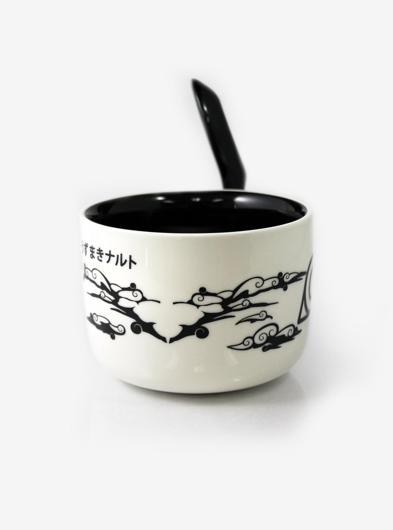 Naruto Shippuden Black & White Soup Mug With Spoon, , alternate