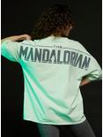 Her Universe Star Wars The Mandalorian The Child Girls Athletic Jersey T-Shirt, GREEN, alternate