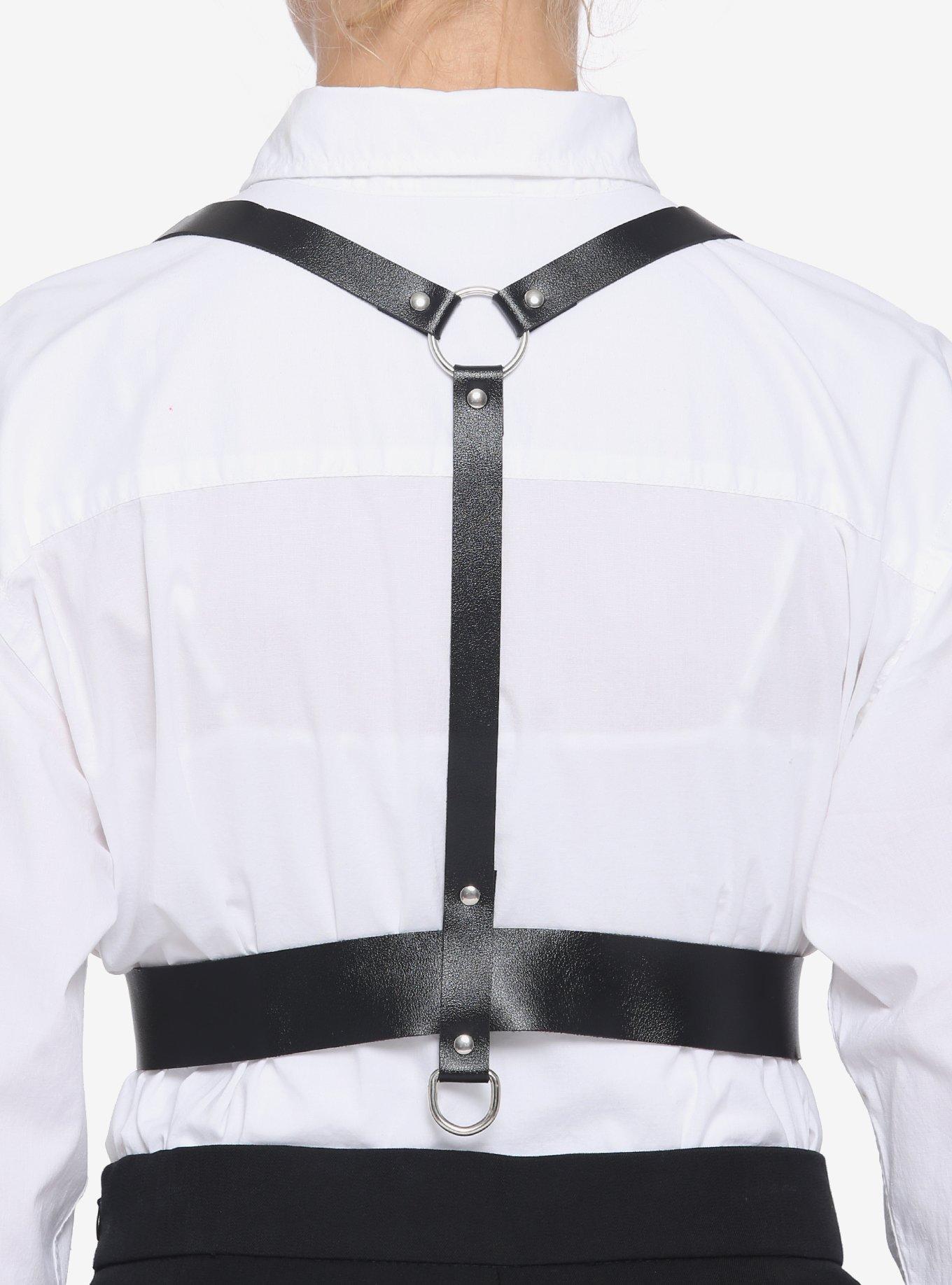 Black Double Buckle Harness, BLACK, alternate