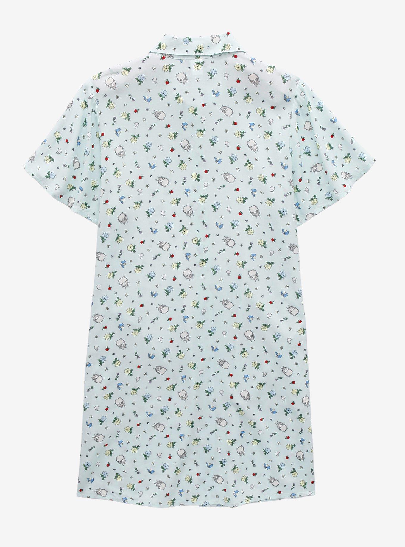 Her Universe Studio Ghibli My Neighbor Totoro Allover Print Button-Front Dress, MULTI, alternate