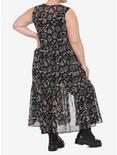 Witchy Floral Chiffon Sleeveless Duster Plus Size, BLACK, alternate