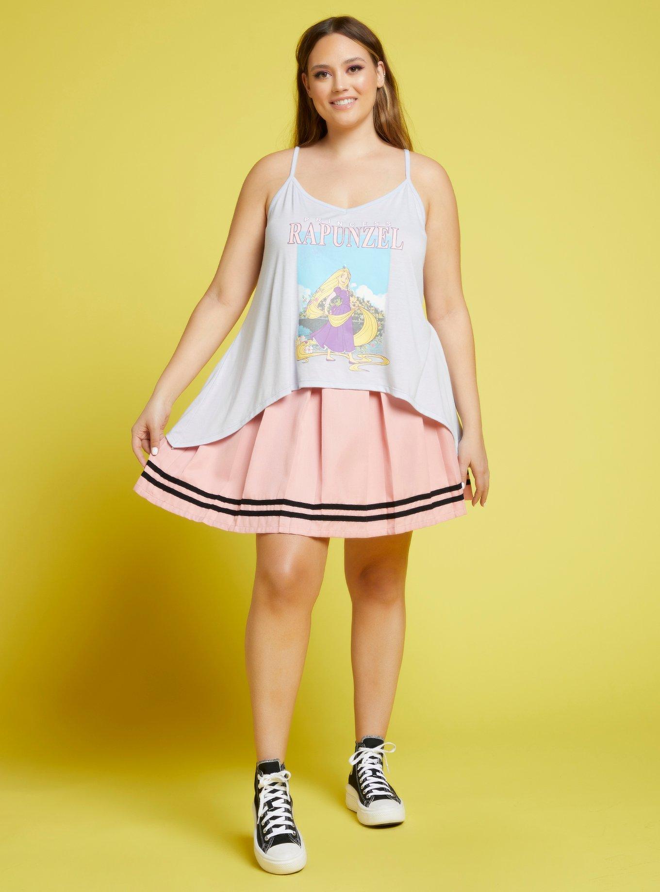 Her Universe Disney Tangled Princess Rapunzel Shark Bite Strappy Tank Top Plus Size, MULTI, alternate