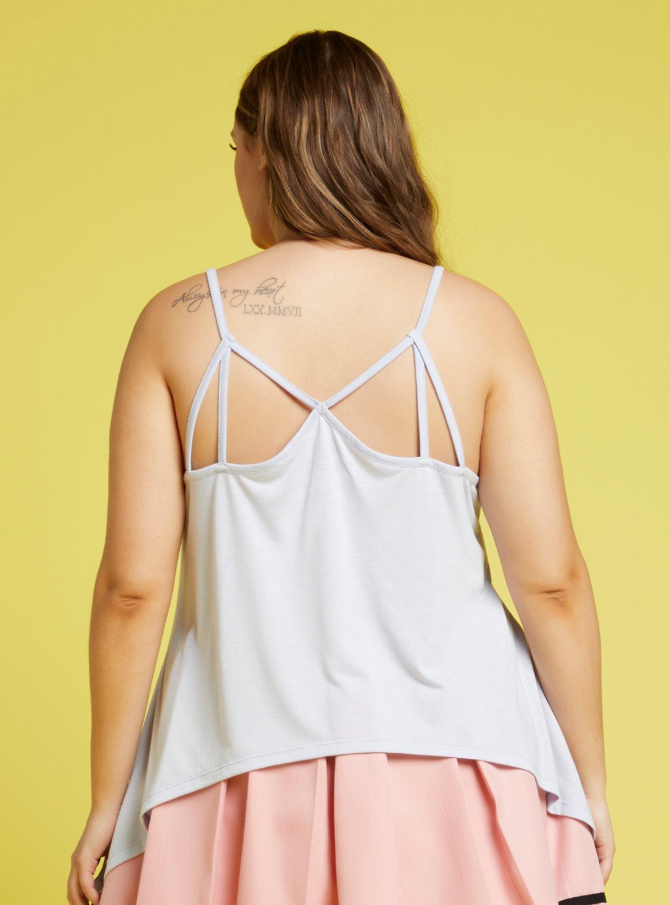 Her Universe Disney Tangled Princess Rapunzel Shark Bite Strappy Tank Top Plus Size, MULTI, alternate