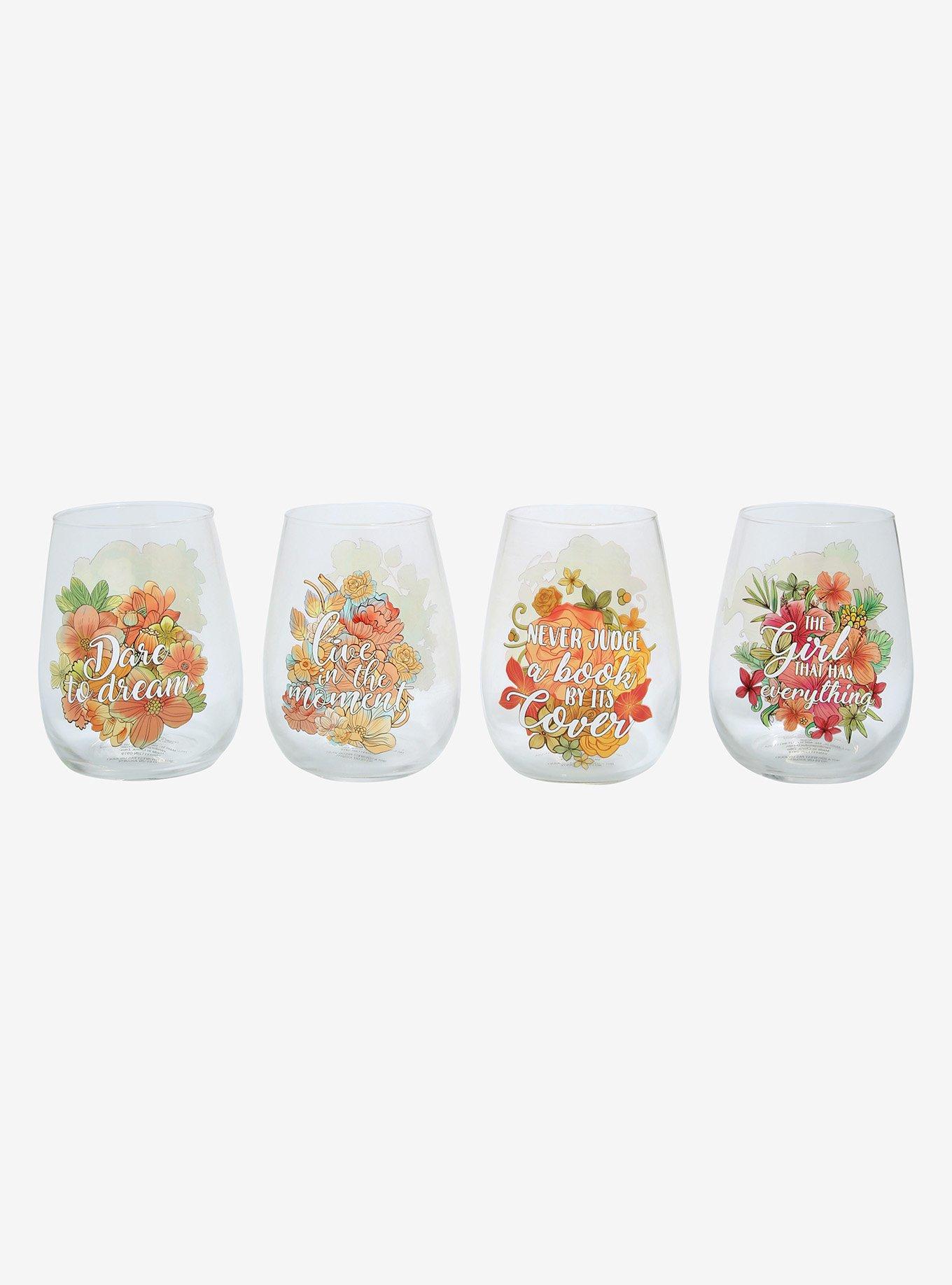 Disney Princess Floral Glass Tumbler Set, , alternate