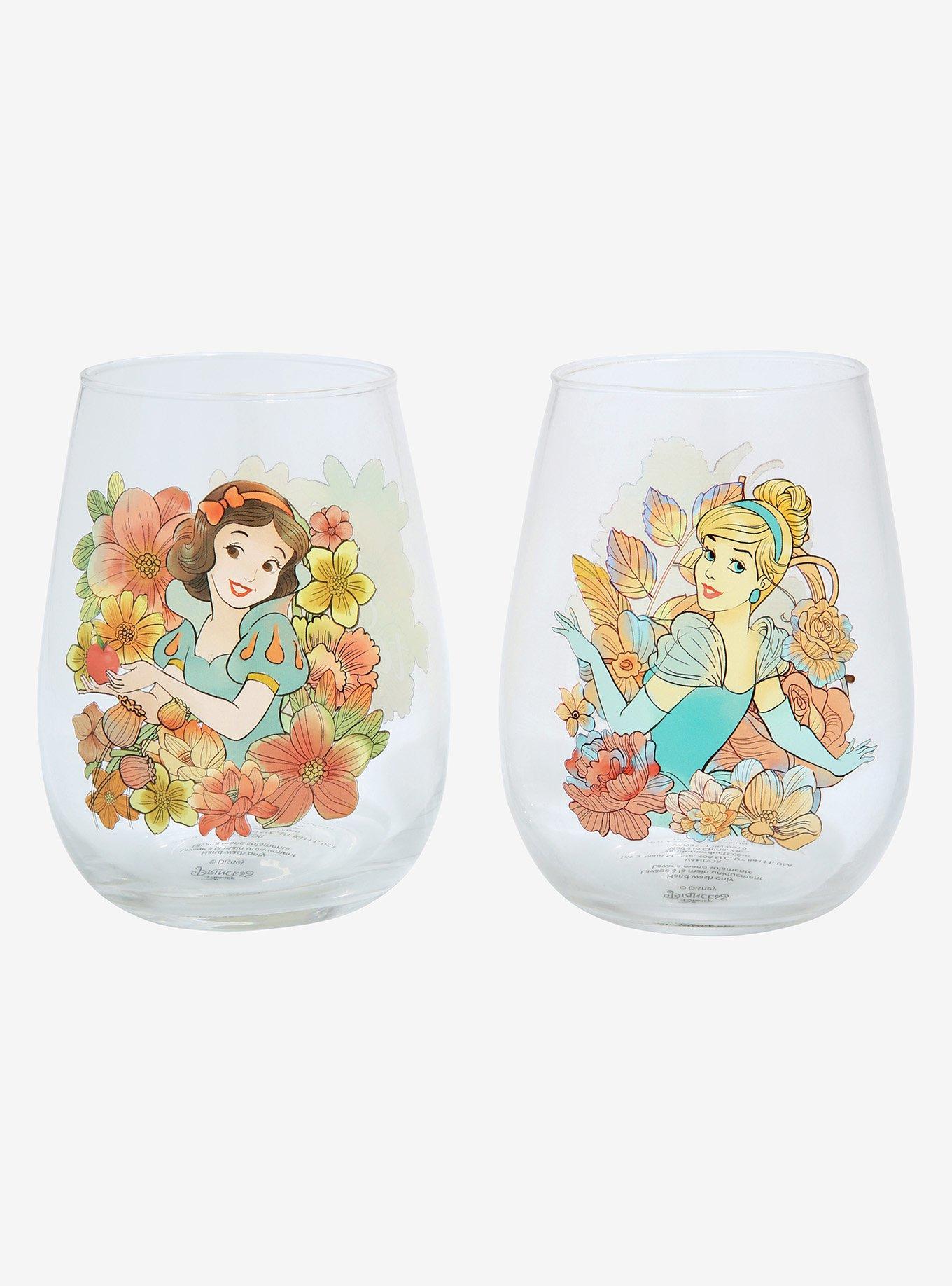Disney Princess Floral Glass Tumbler Set, , alternate