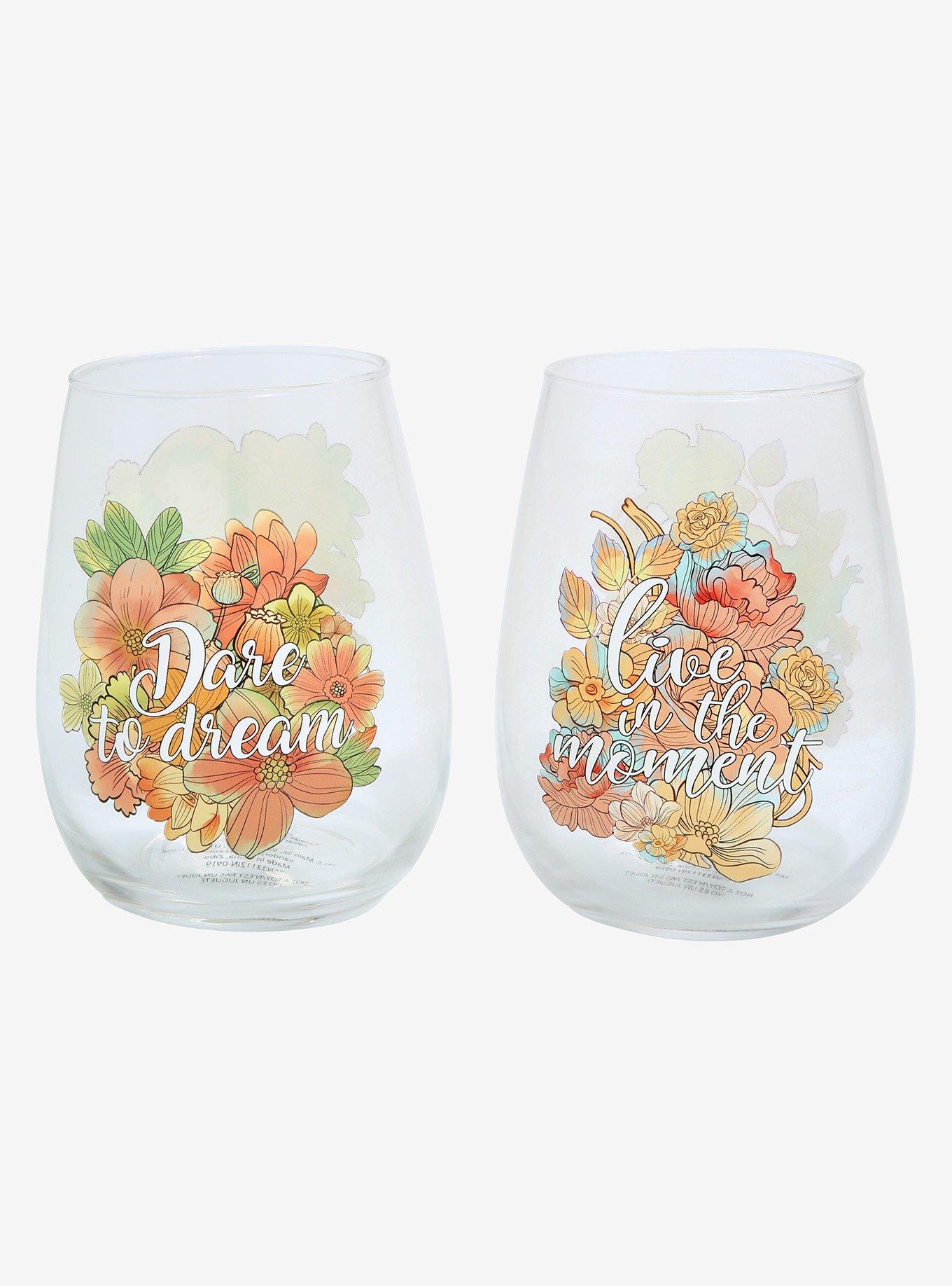 Disney Princess Floral Glass Tumbler Set, , alternate