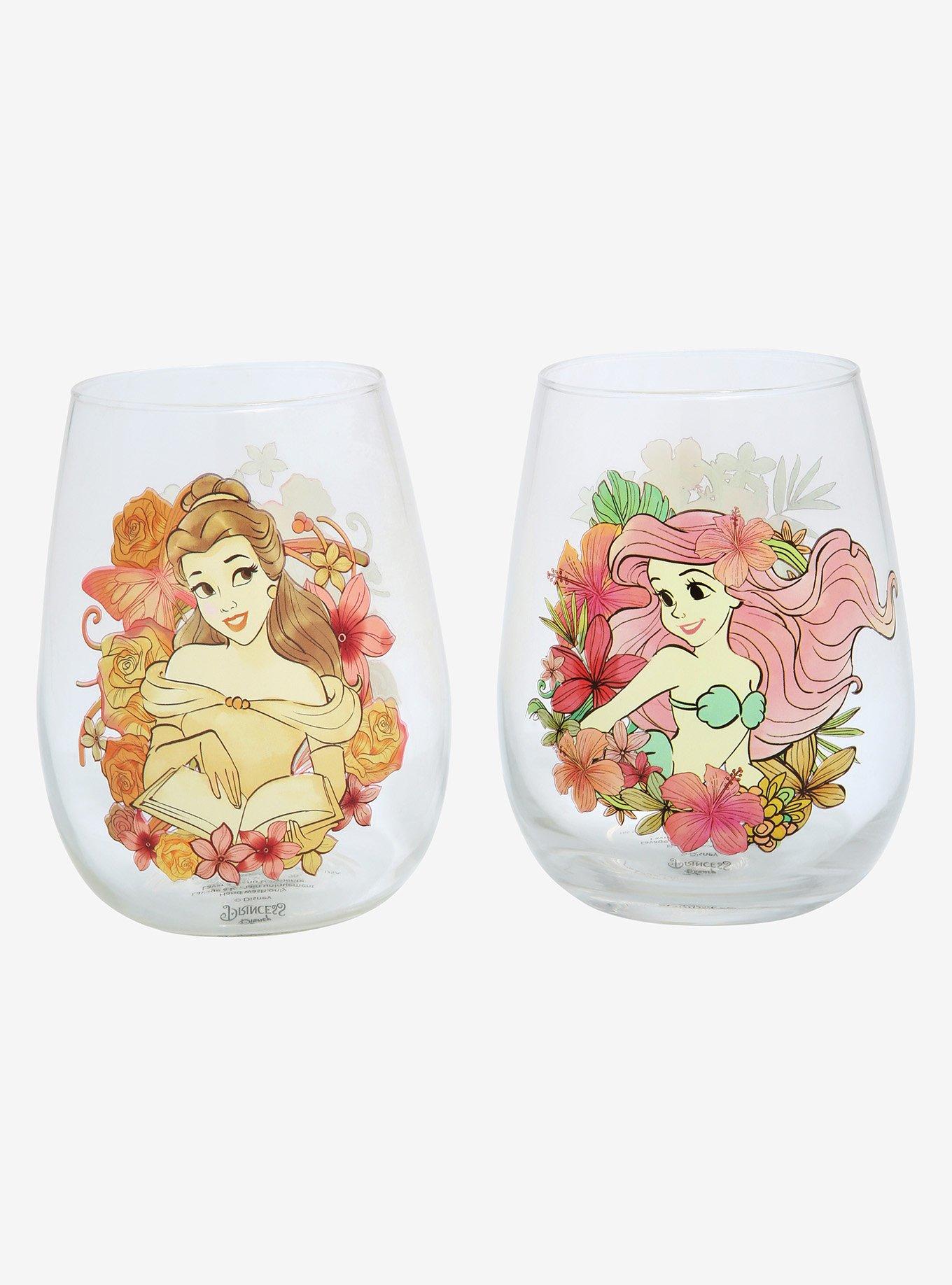 Disney Princess Floral Glass Tumbler Set, , alternate