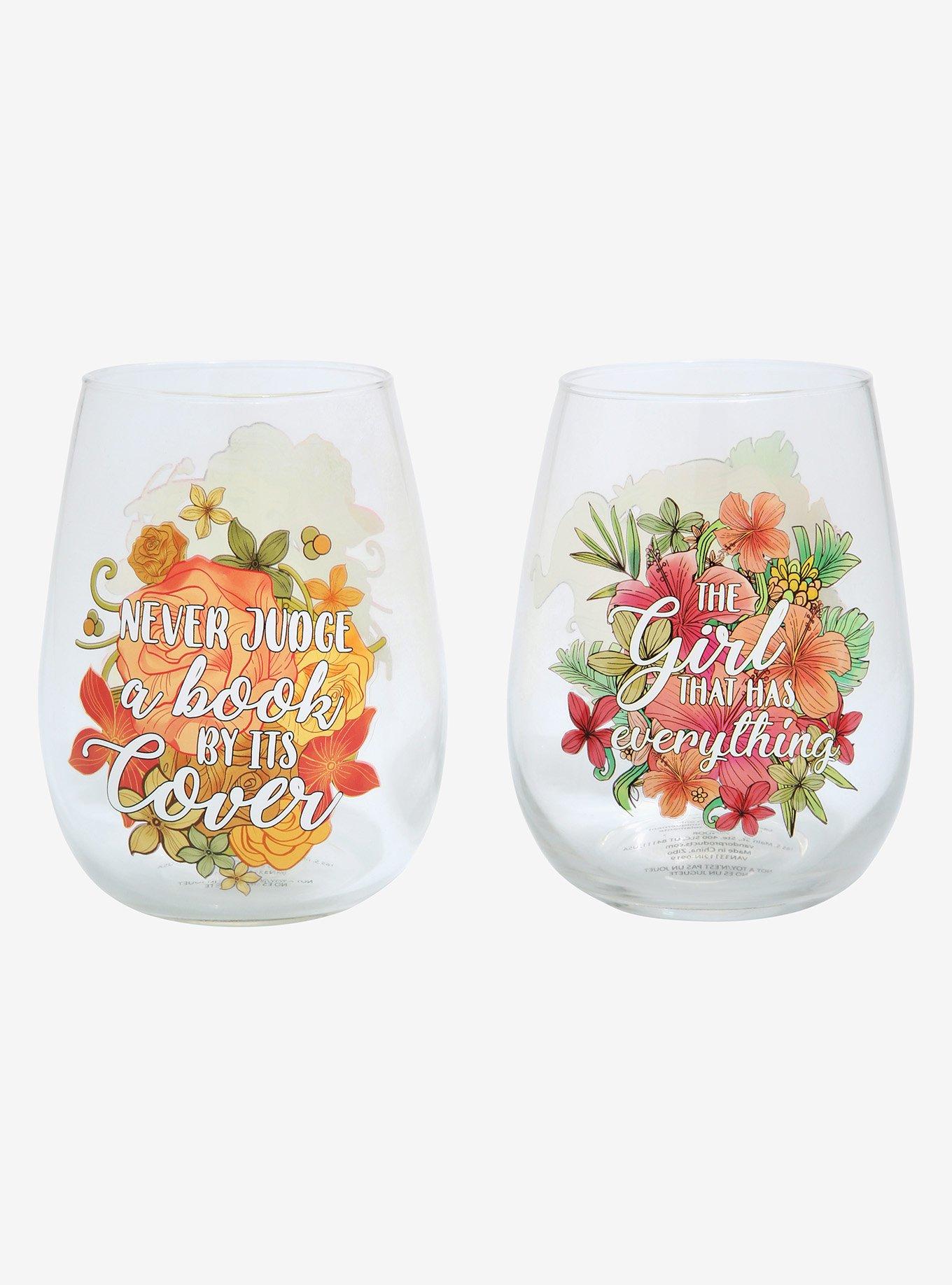 Disney Princess Floral Glass Tumbler Set, , alternate