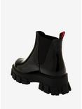 Black Patent Platform Slip-On Ankle Boots, BLACK, alternate