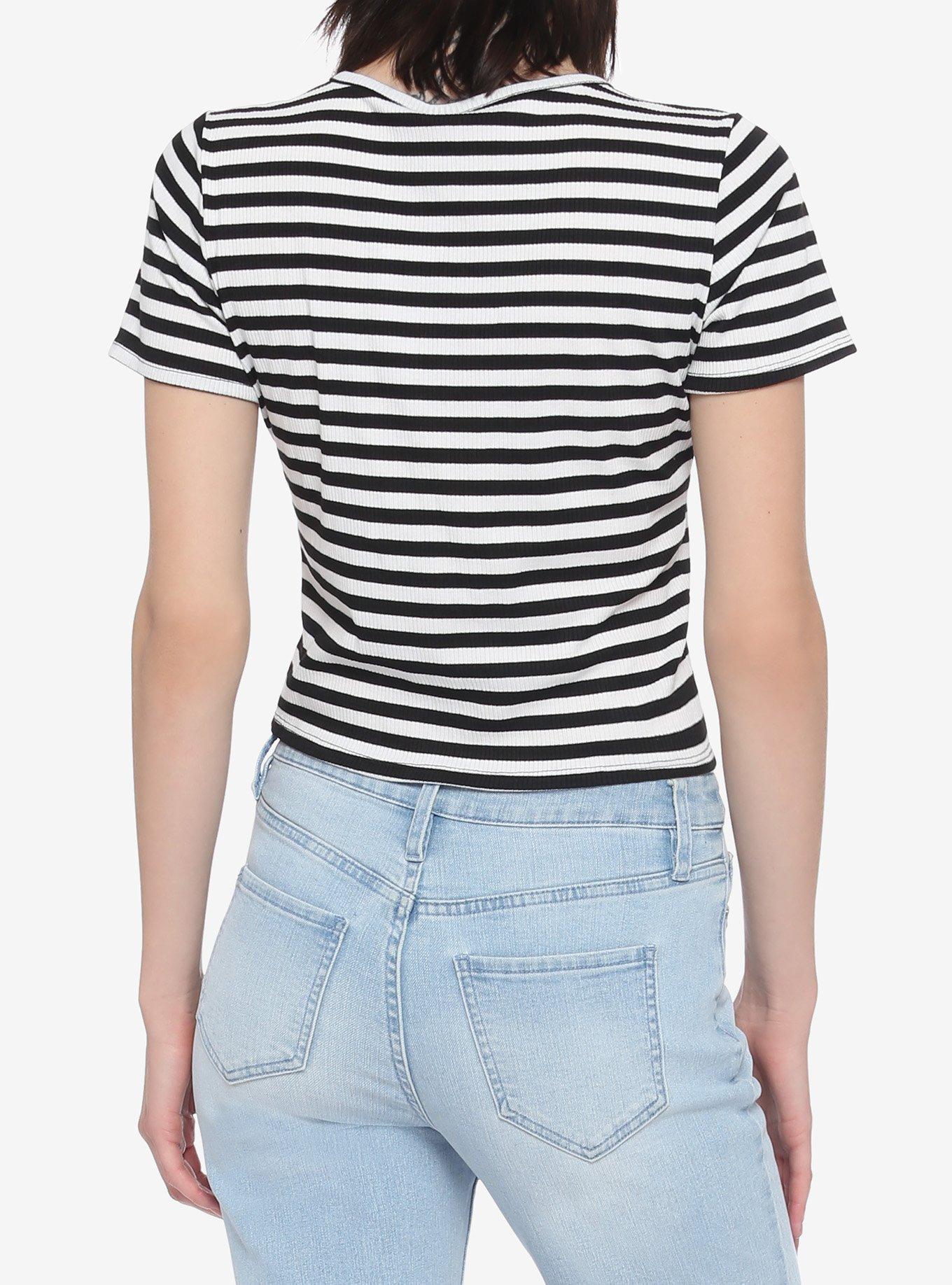 Disney Mickey Mouse Black & White Stripe Top, MULTI, alternate