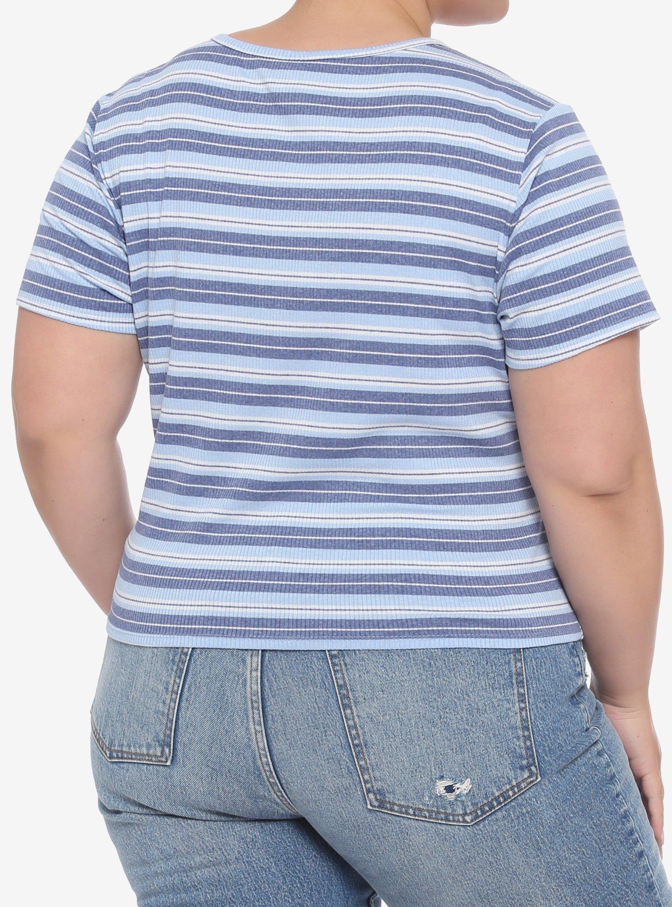 Disney Alice In Wonderland Stripe Ribbed Baby T-Shirt Plus Size, MULTI, alternate