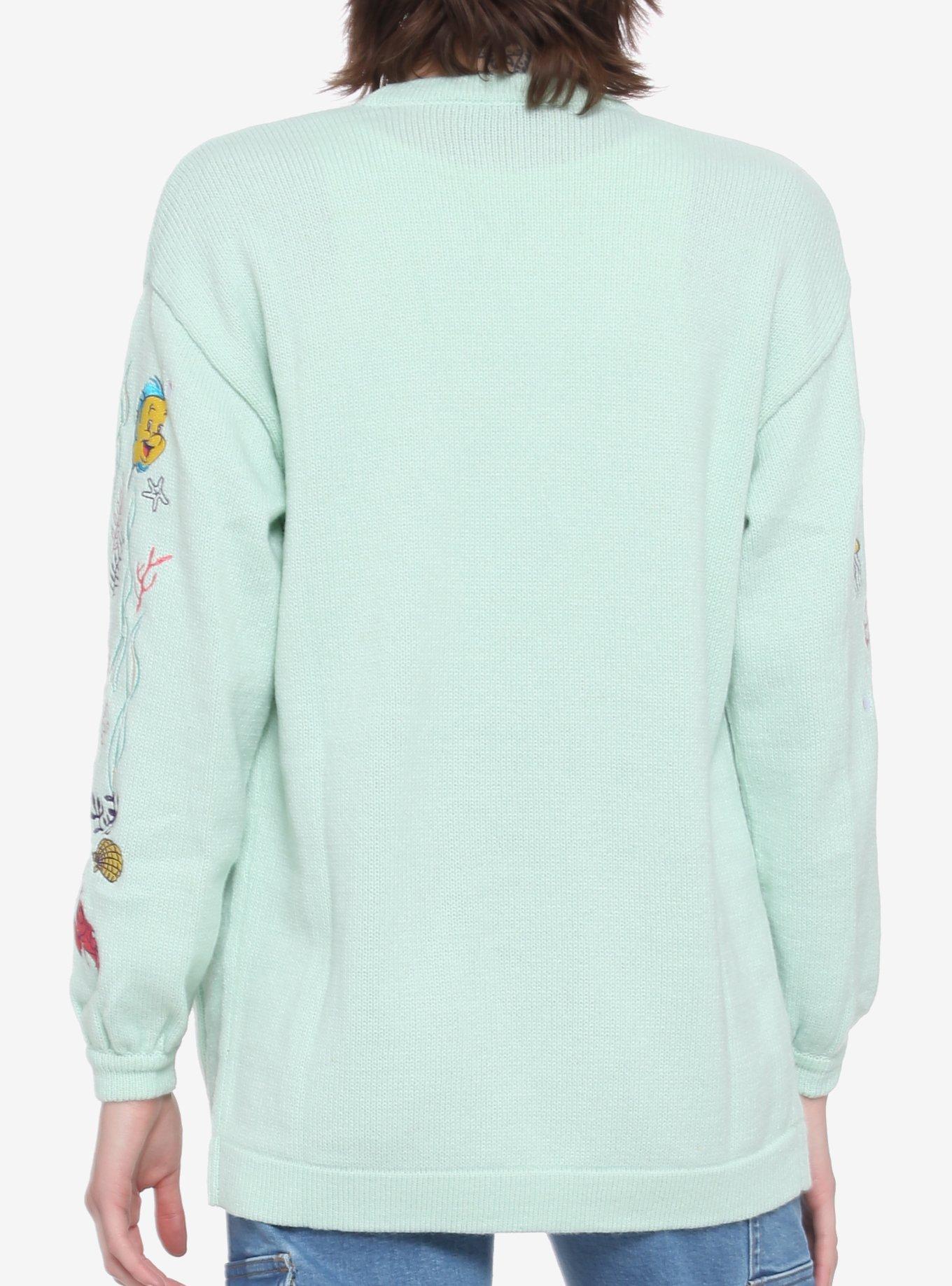 Disney The Little Mermaid Under The Sea Oversized Open Cardigan, MULTI, alternate