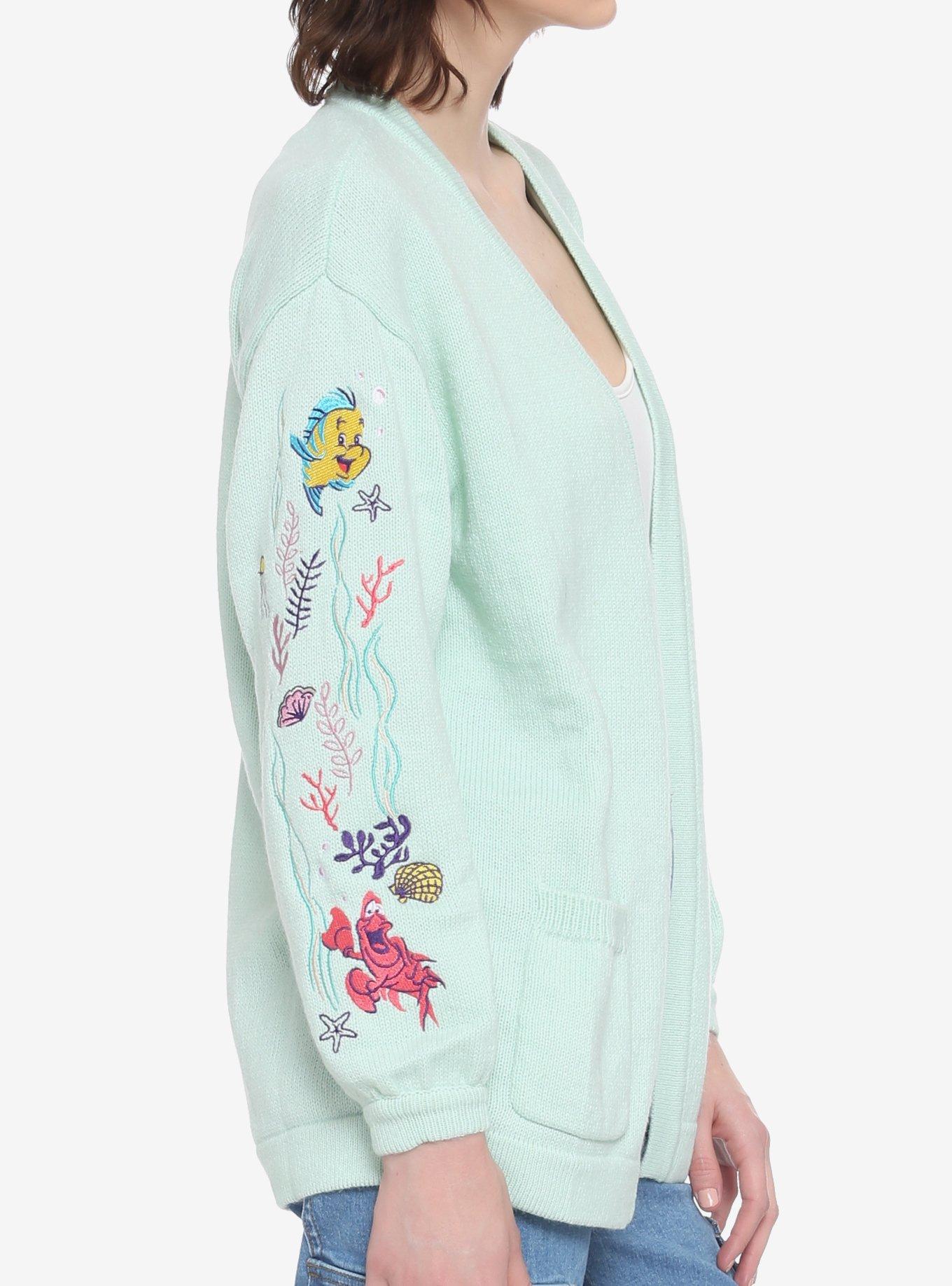 Disney The Little Mermaid Under The Sea Oversized Open Cardigan, MULTI, alternate