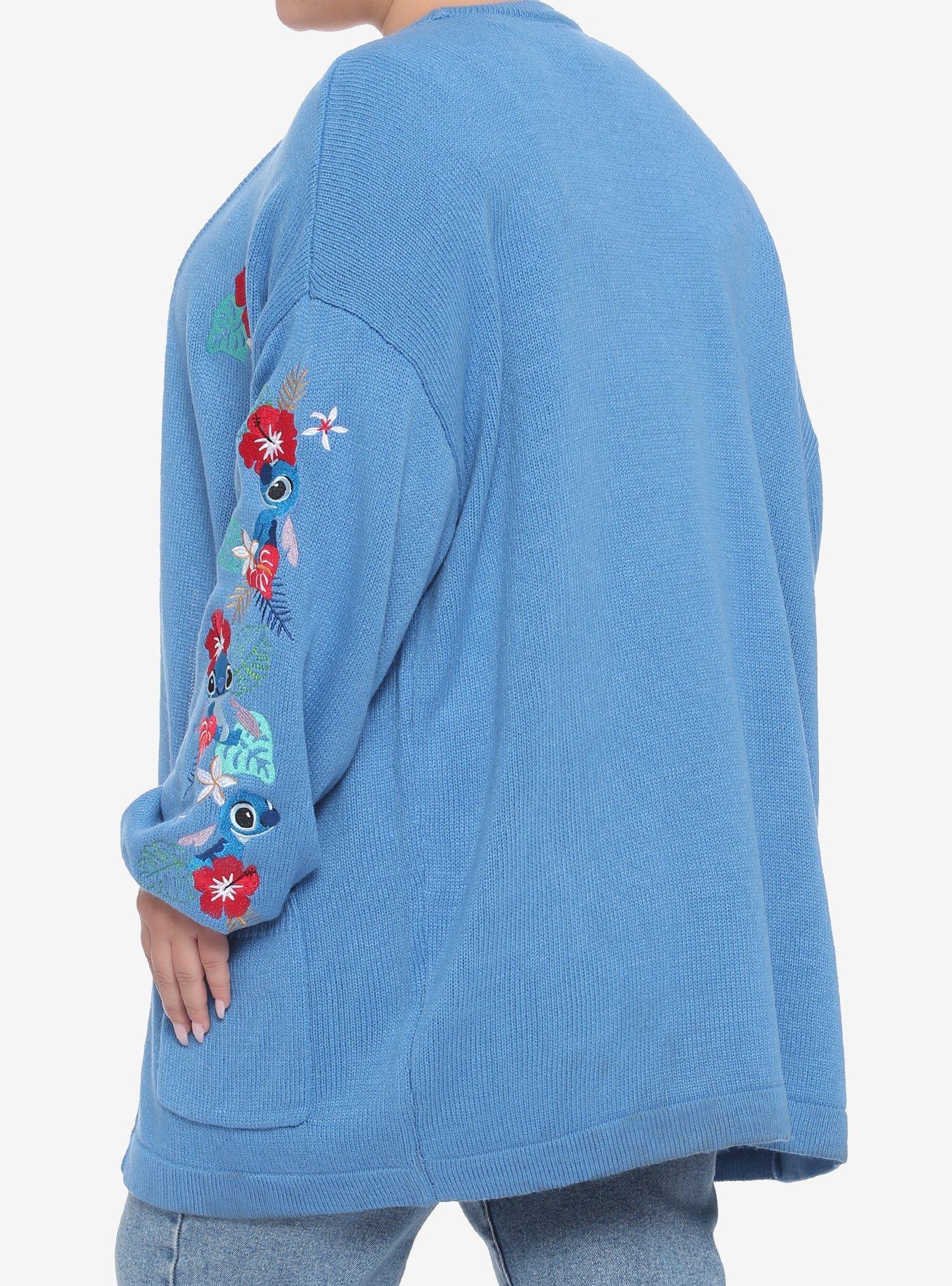 Disney Lilo & Stitch Hibiscus Oversized Open Cardigan Plus Size, MULTI, alternate