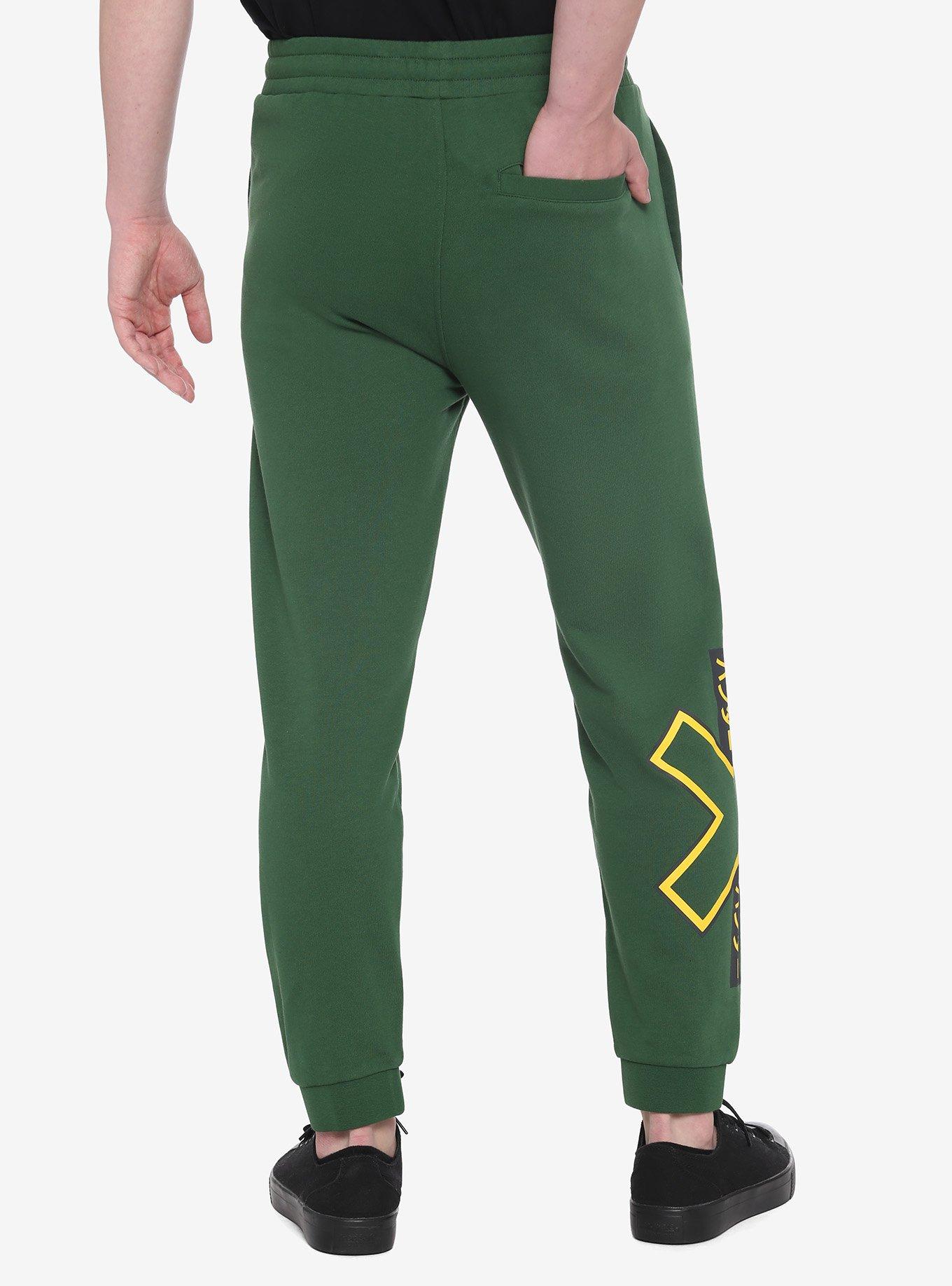 Hunter X Hunter Logo Green Sweatpants, MULTI, alternate