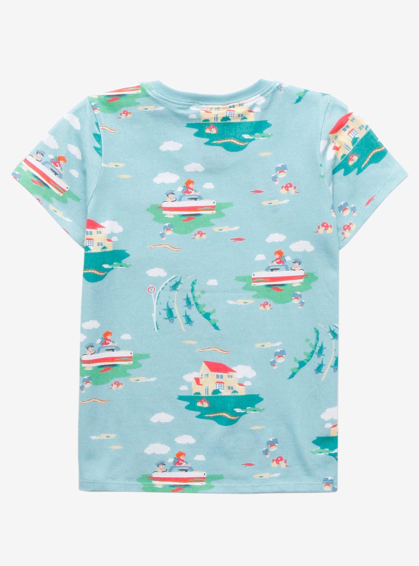 Her Universe Studio Ghibli Ponyo Boats Toddler Pocket T-Shirt - BoxLunch Exclusive, LIGHT BLUE, alternate